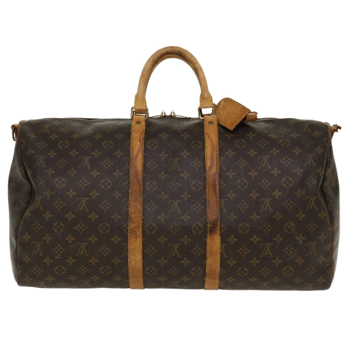 LOUIS VUITTON Monogram Keepall Bandouliere 55 Boston Bag M41414 LV bs3945