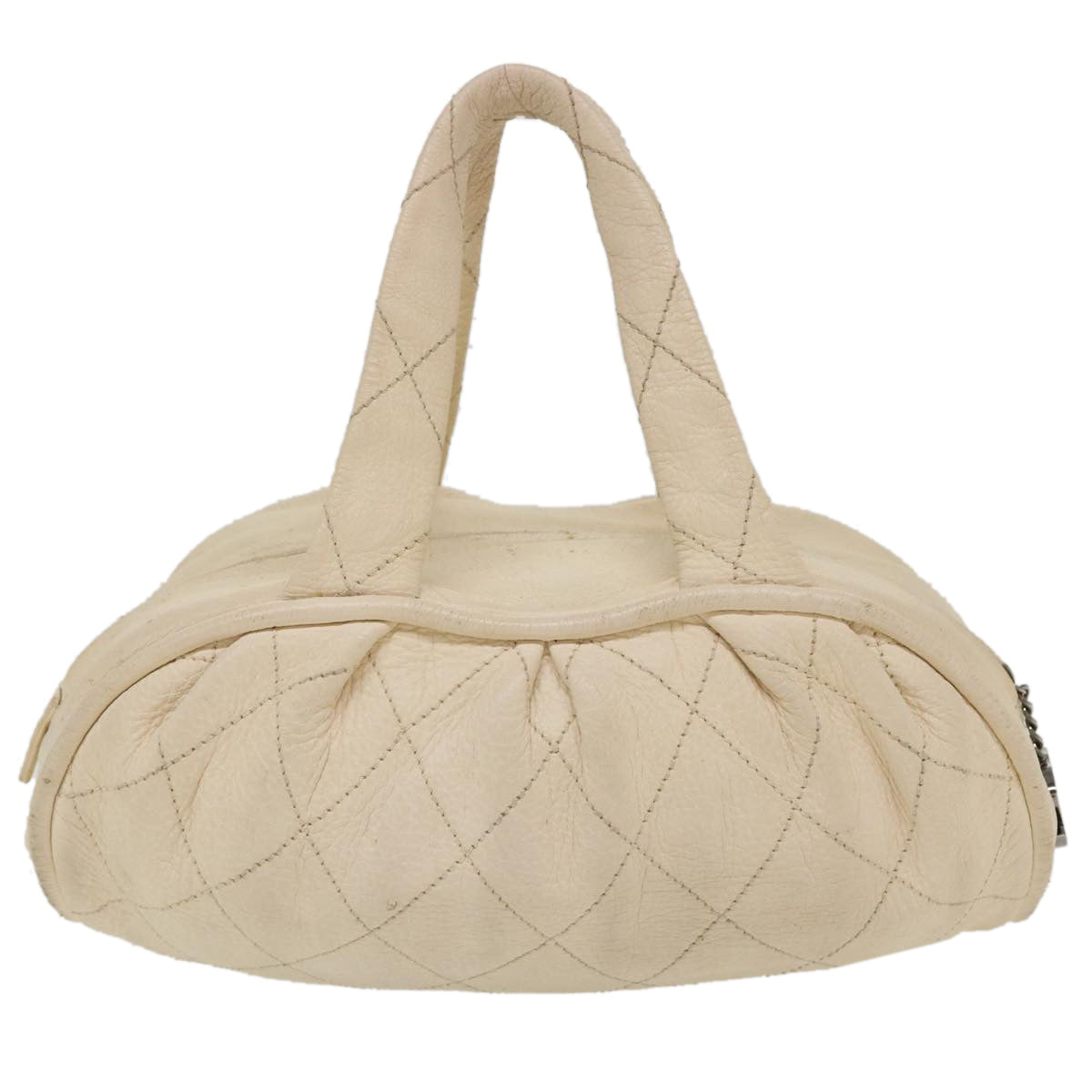 Luxury Chanel Hand Bag Caviar Skin White CC  bs4111