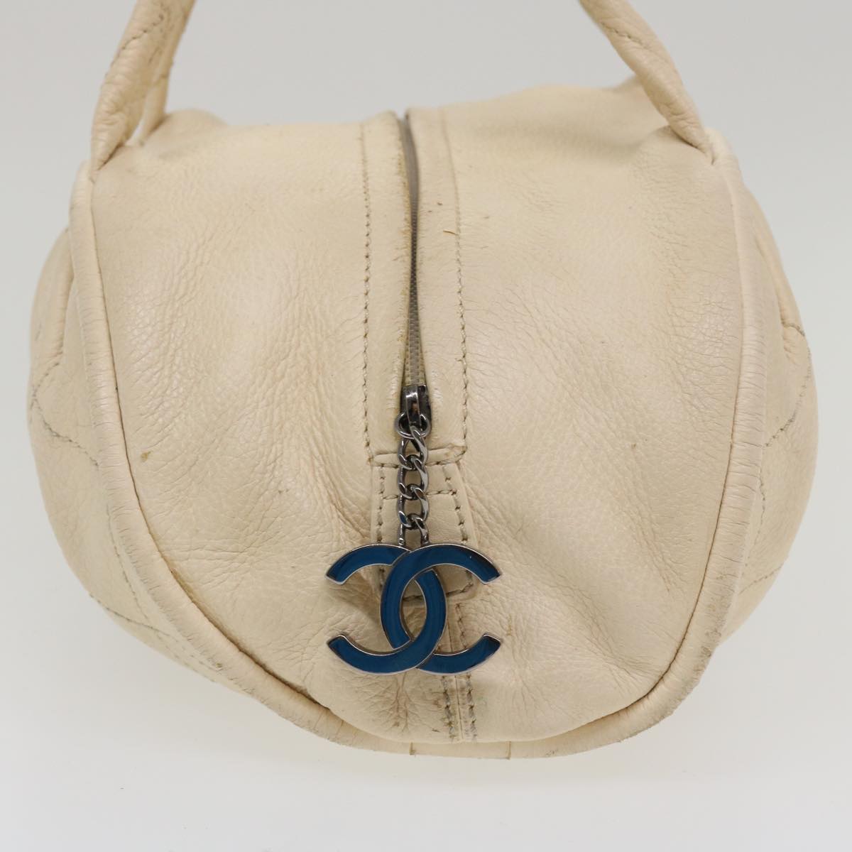 Luxury Chanel Hand Bag Caviar Skin White CC  bs4111