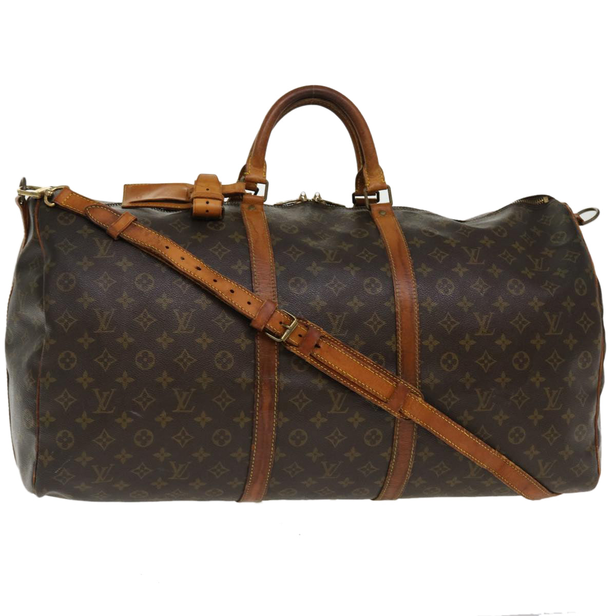 LOUIS VUITTON Monogram Keepall Bandouliere 60 Boston Bag M41412 LV bs4185