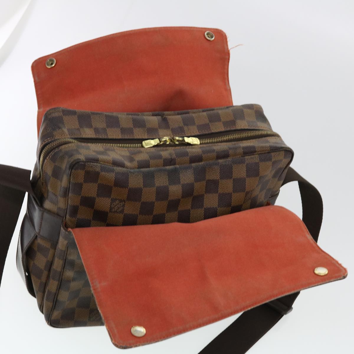 LOUIS VUITTON Damier Ebene Naviglio Shoulder Bag N45255 LV bs4258