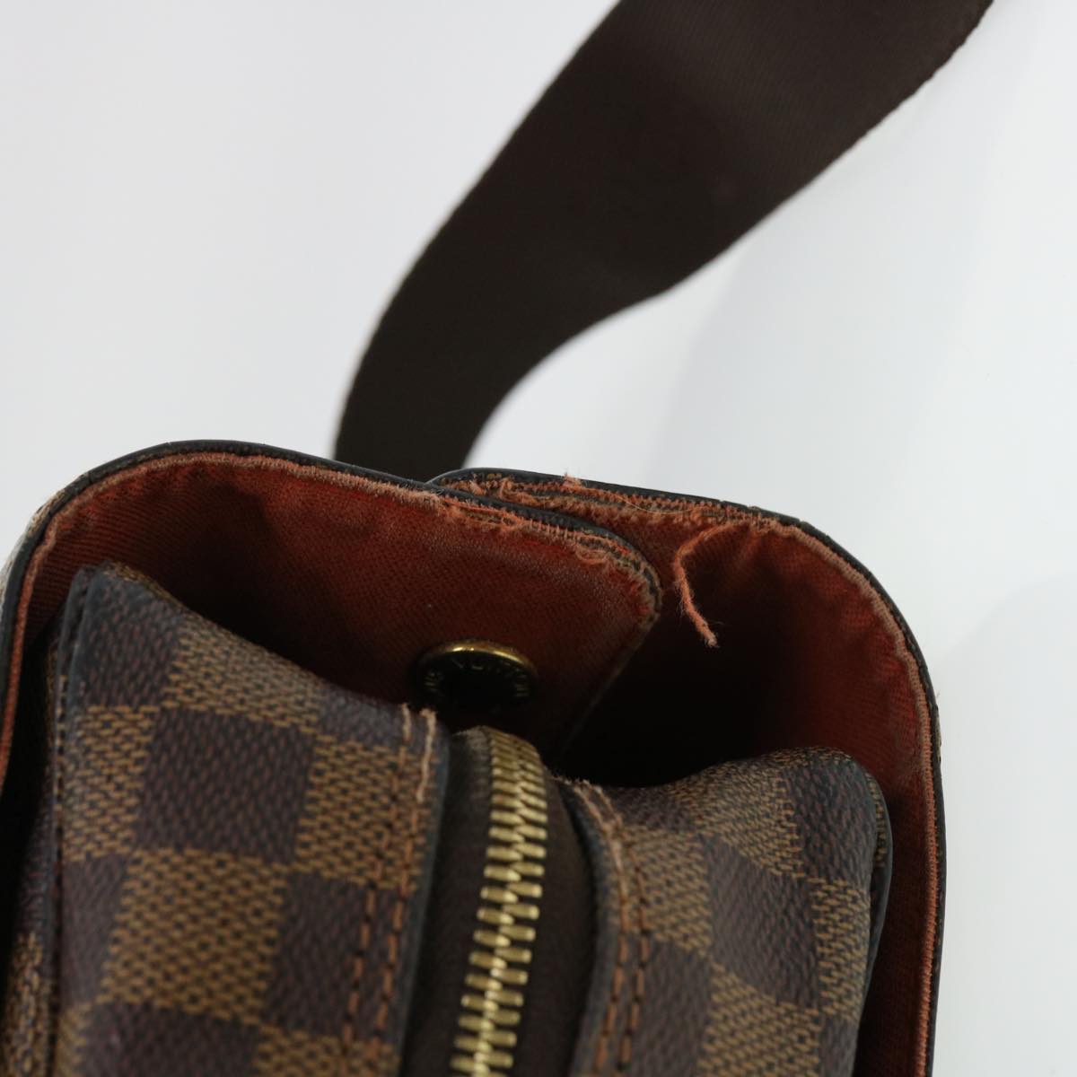 LOUIS VUITTON Damier Ebene Naviglio Shoulder Bag N45255 LV bs4258
