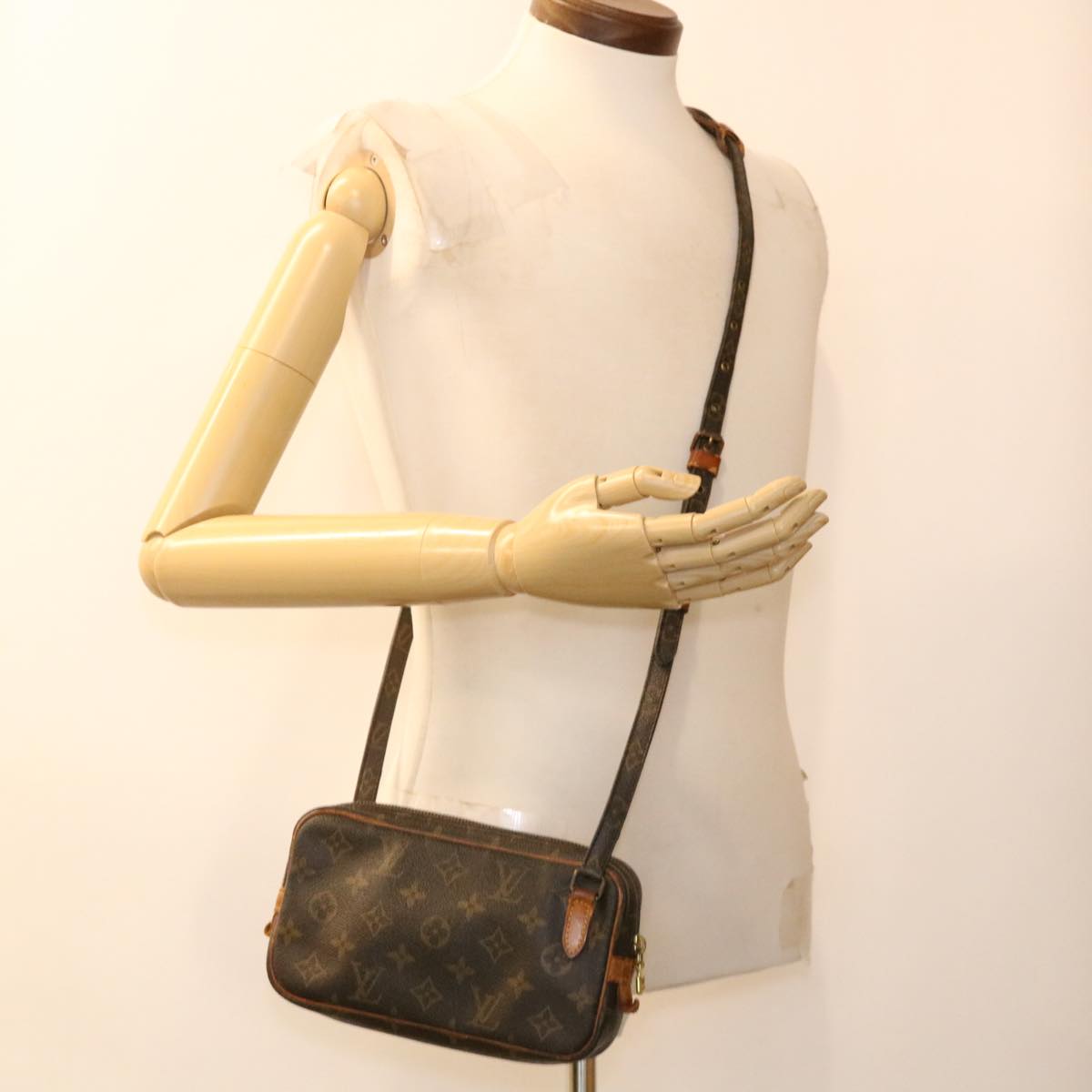 LOUIS VUITTON Monogram Marly Bandouliere Shoulder Bag M51828 LV bs4391