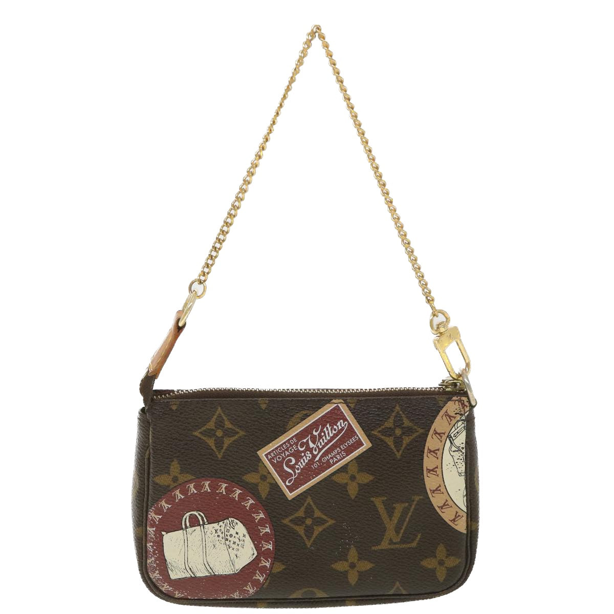LOUIS VUITTON Monogram patch Mini Pochette Accessoires Pouch M95804 bs4426