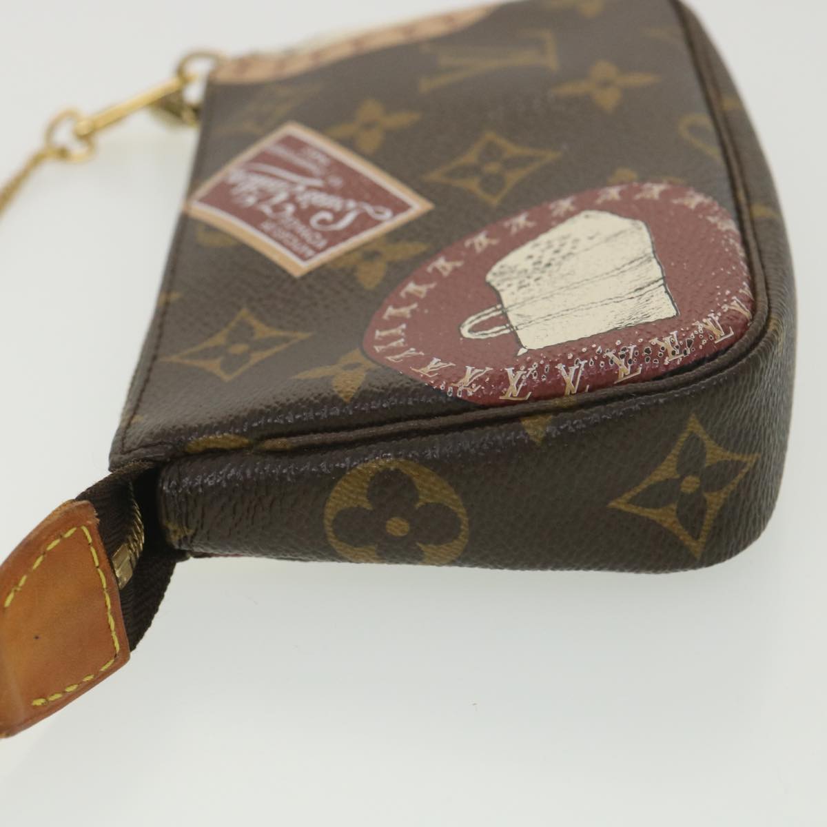 LOUIS VUITTON Monogram patch Mini Pochette Accessoires Pouch M95804 bs4426
