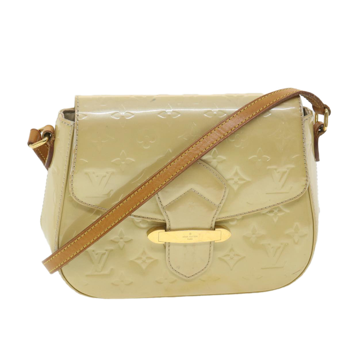 LOUIS VUITTON Vernis Bell Flower GM Shoulder Bag Broncorail M91706 bs4448