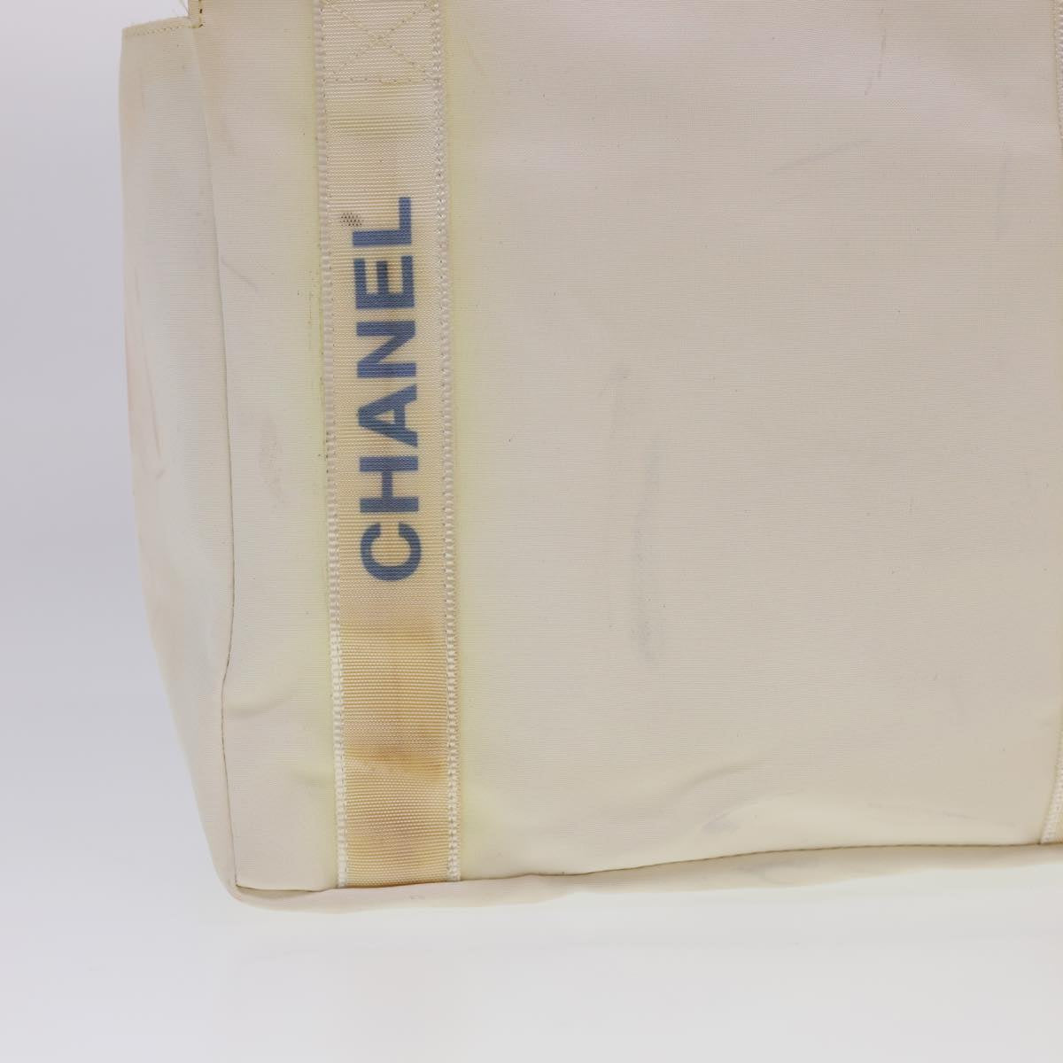 Luxury Chanel Shoulder Bag Nylon White CC  bs4932