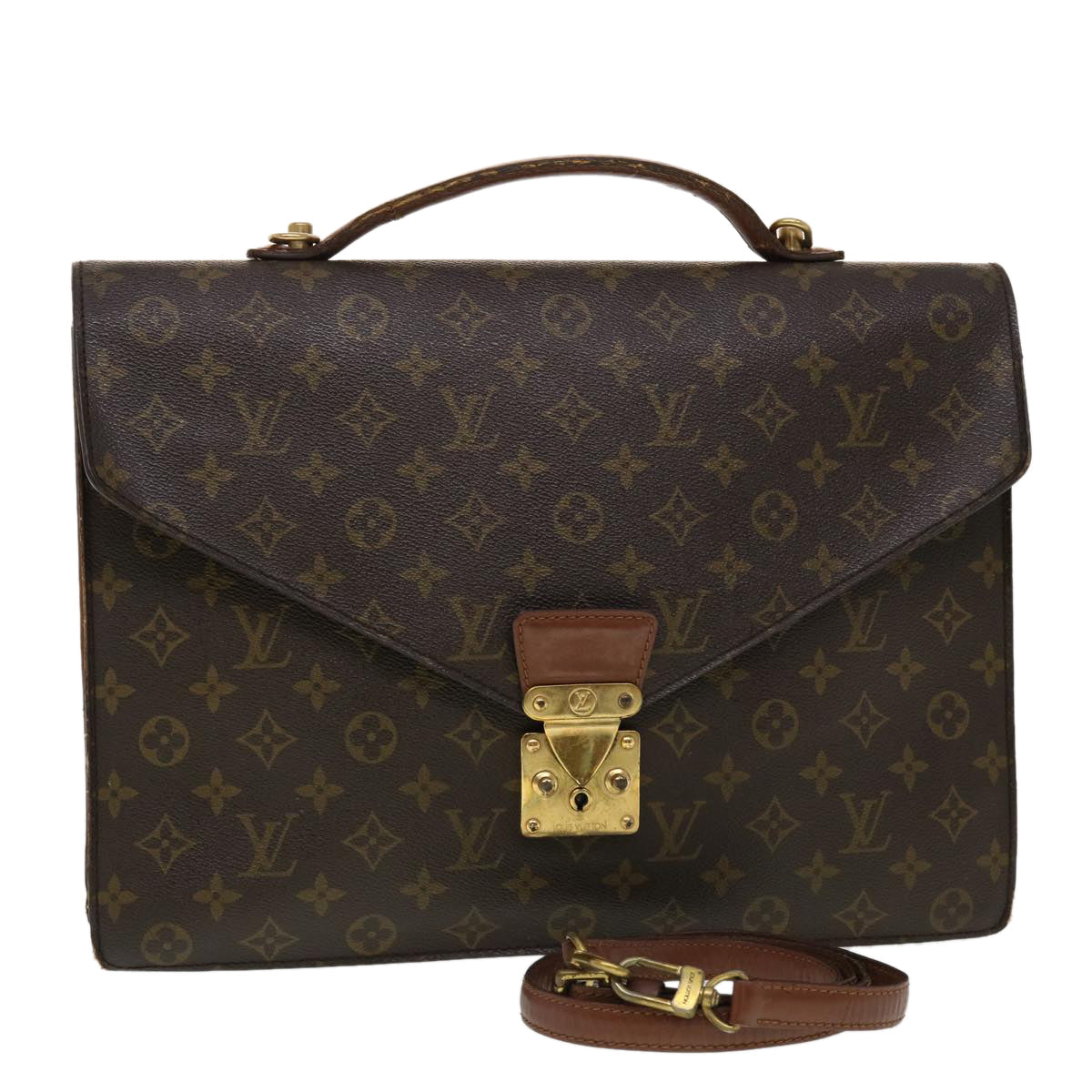 LOUIS VUITTON Monogram Porte Documents Bandouliere Bag 2way M53338 bs5892