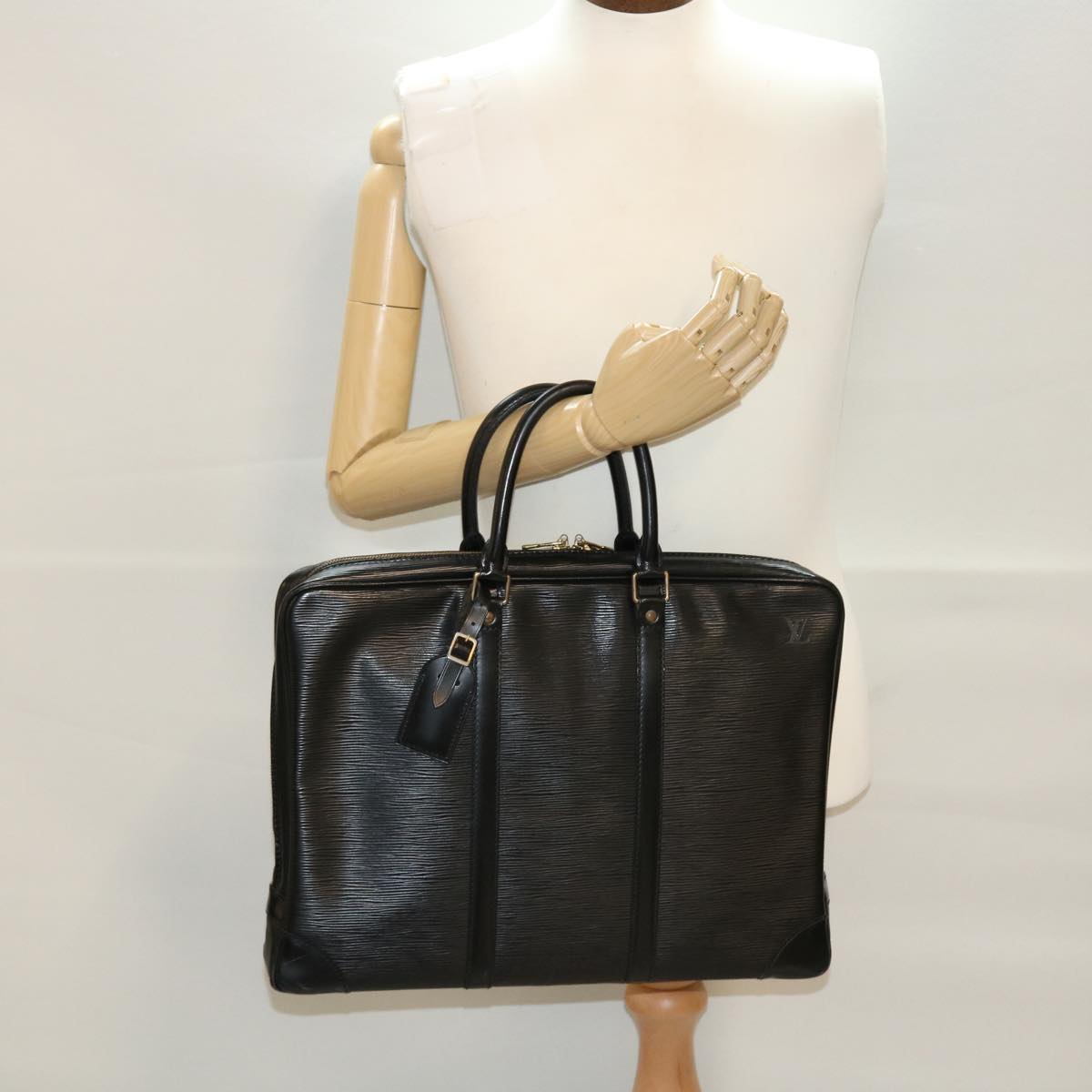 LOUIS VUITTON Epi Porte Documents Voyage Business Bag Black M54472 bs5910