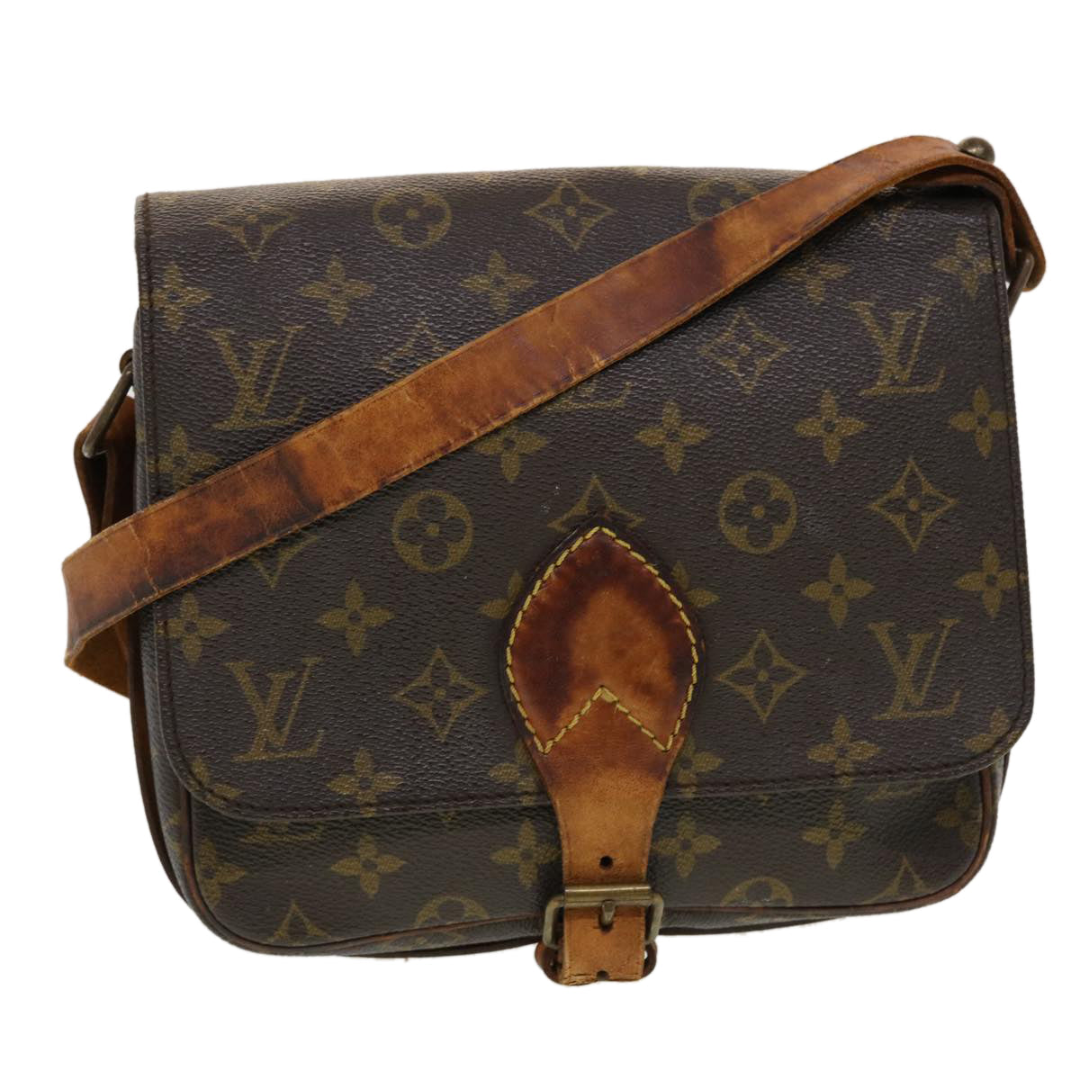 LOUIS VUITTON Monogram Cartouchiere MM Shoulder Bag M51253 LV bs5924