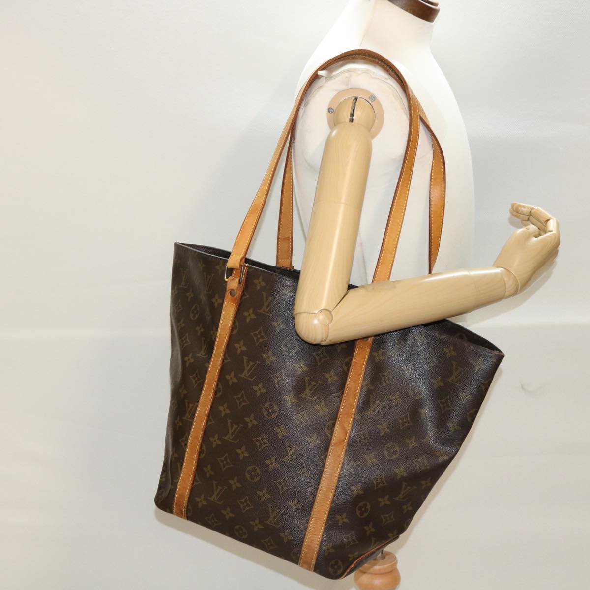 LOUIS VUITTON Monogram Sac Shopping Tote Bag M51108 LV bs5929