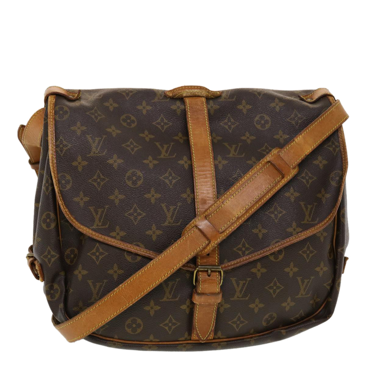 LOUIS VUITTON Monogram Saumur 35 Shoulder Bag M42254 LV bs5936