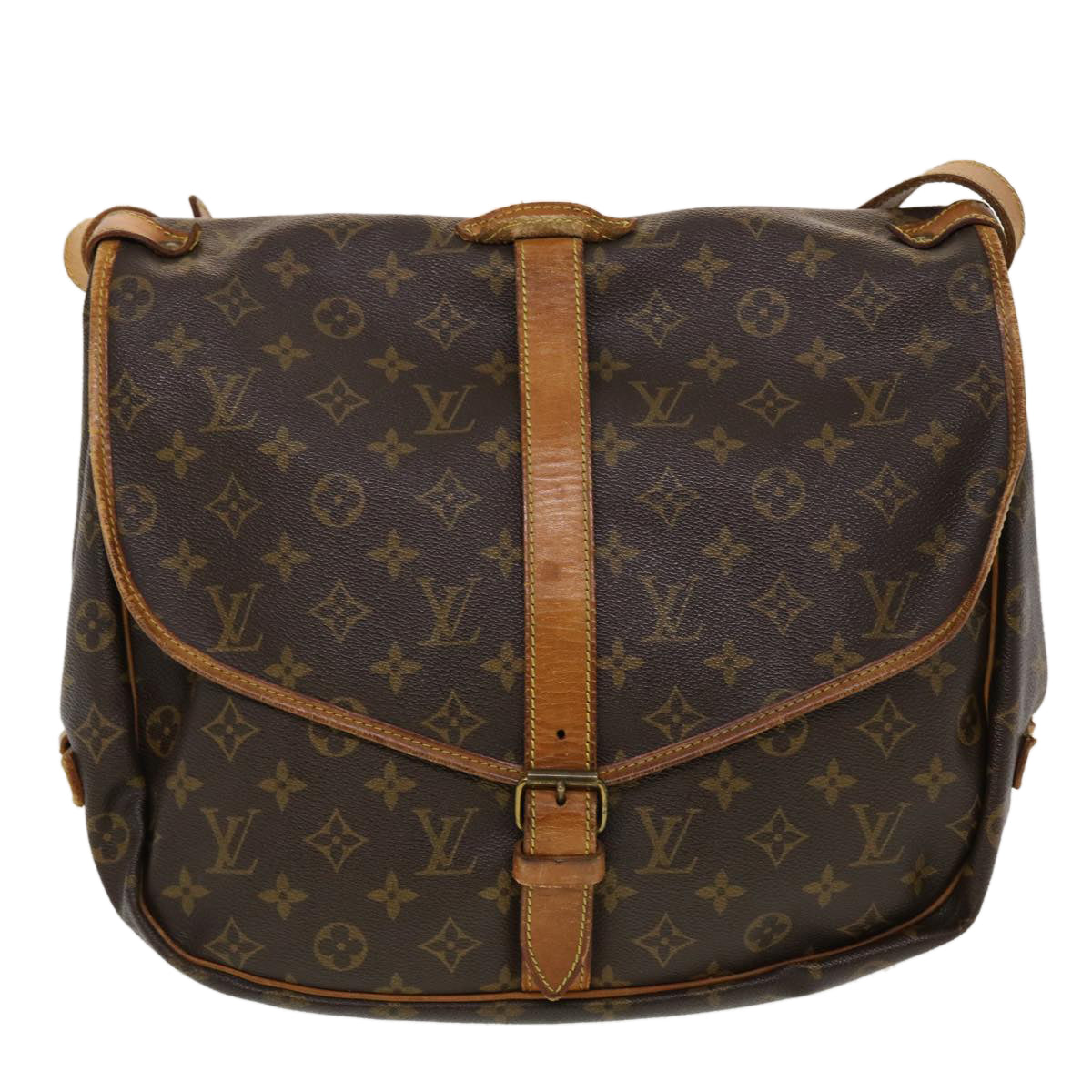 LOUIS VUITTON Monogram Saumur 35 Shoulder Bag M42254 LV bs5936