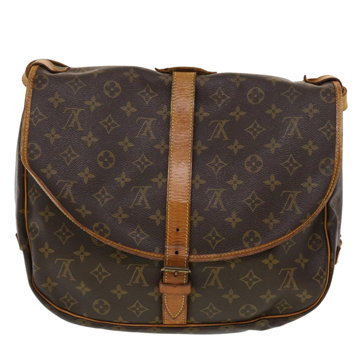 LOUIS VUITTON Monogram Saumur 35 Shoulder Bag M42254 LV bs5936