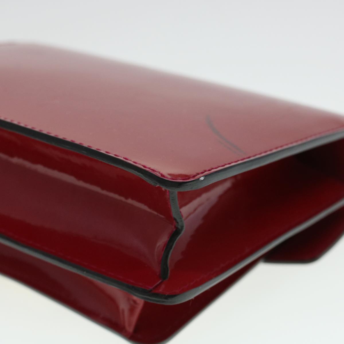 LOUIS VUITTON Vernis Monceau BB Hand Bag 2way Red M91579 LV bs5940