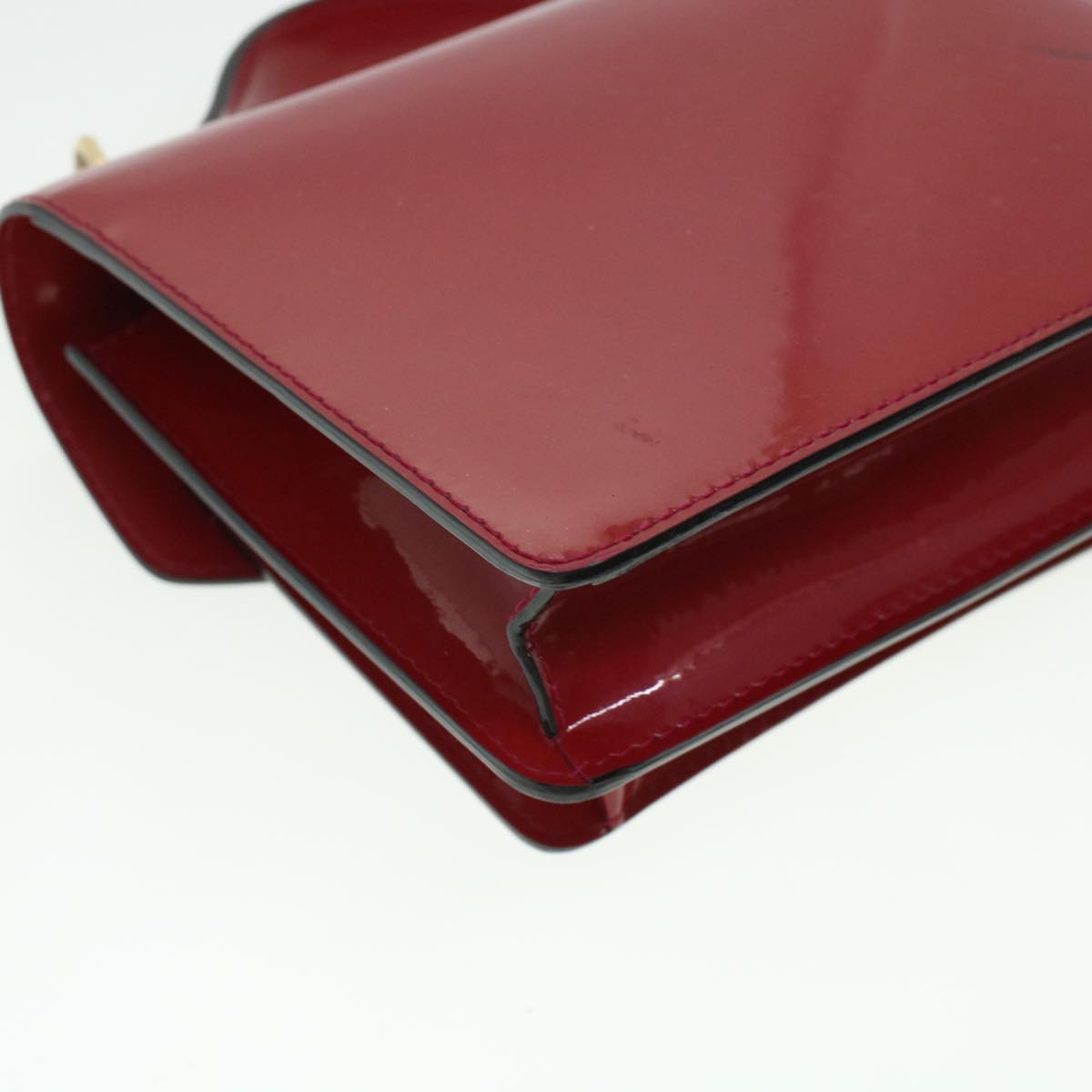 LOUIS VUITTON Vernis Monceau BB Hand Bag 2way Red M91579 LV bs5940