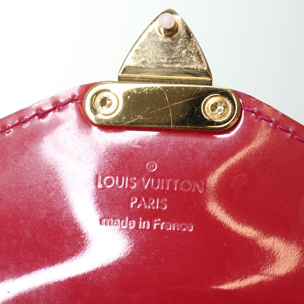 LOUIS VUITTON Vernis Monceau BB Hand Bag 2way Red M91579 LV bs5940