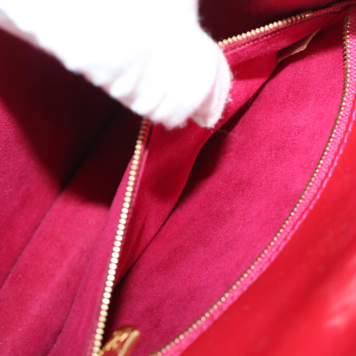 LOUIS VUITTON Vernis Monceau BB Hand Bag 2way Red M91579 LV bs5940