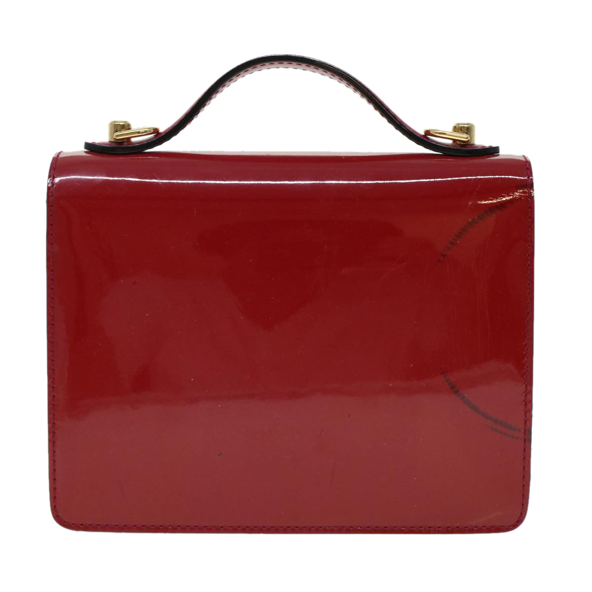 LOUIS VUITTON Vernis Monceau BB Hand Bag 2way Red M91579 LV bs5940