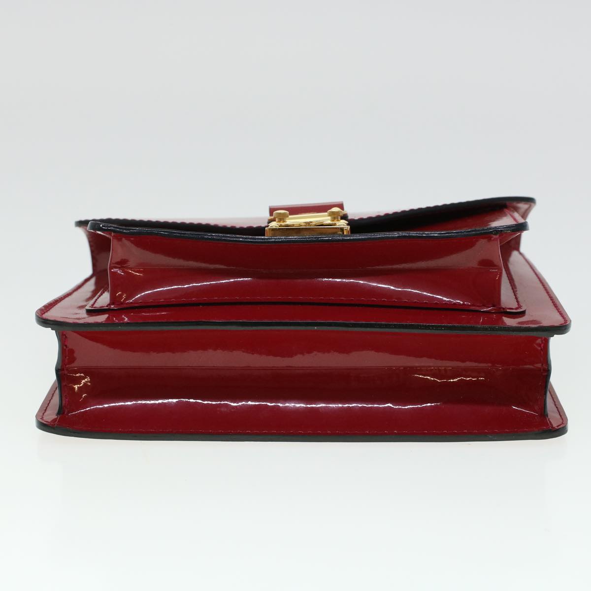LOUIS VUITTON Vernis Monceau BB Hand Bag 2way Red M91579 LV bs5940