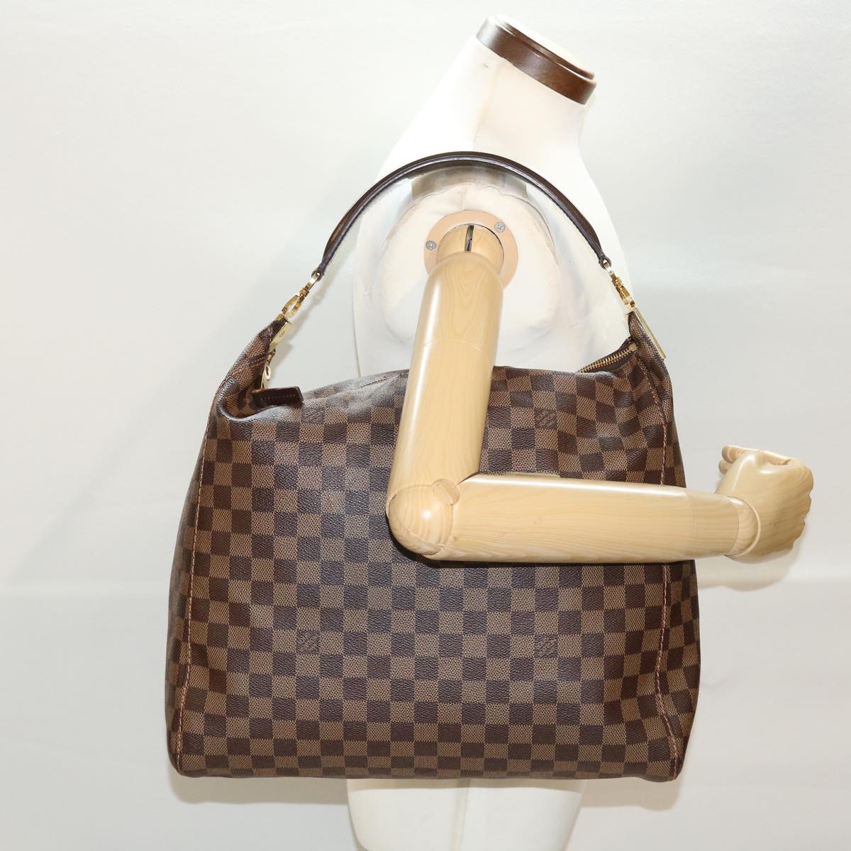 LOUIS VUITTON Damier Ebene Porto Bellow GM Shoulder Bag N41185 LV bs5944