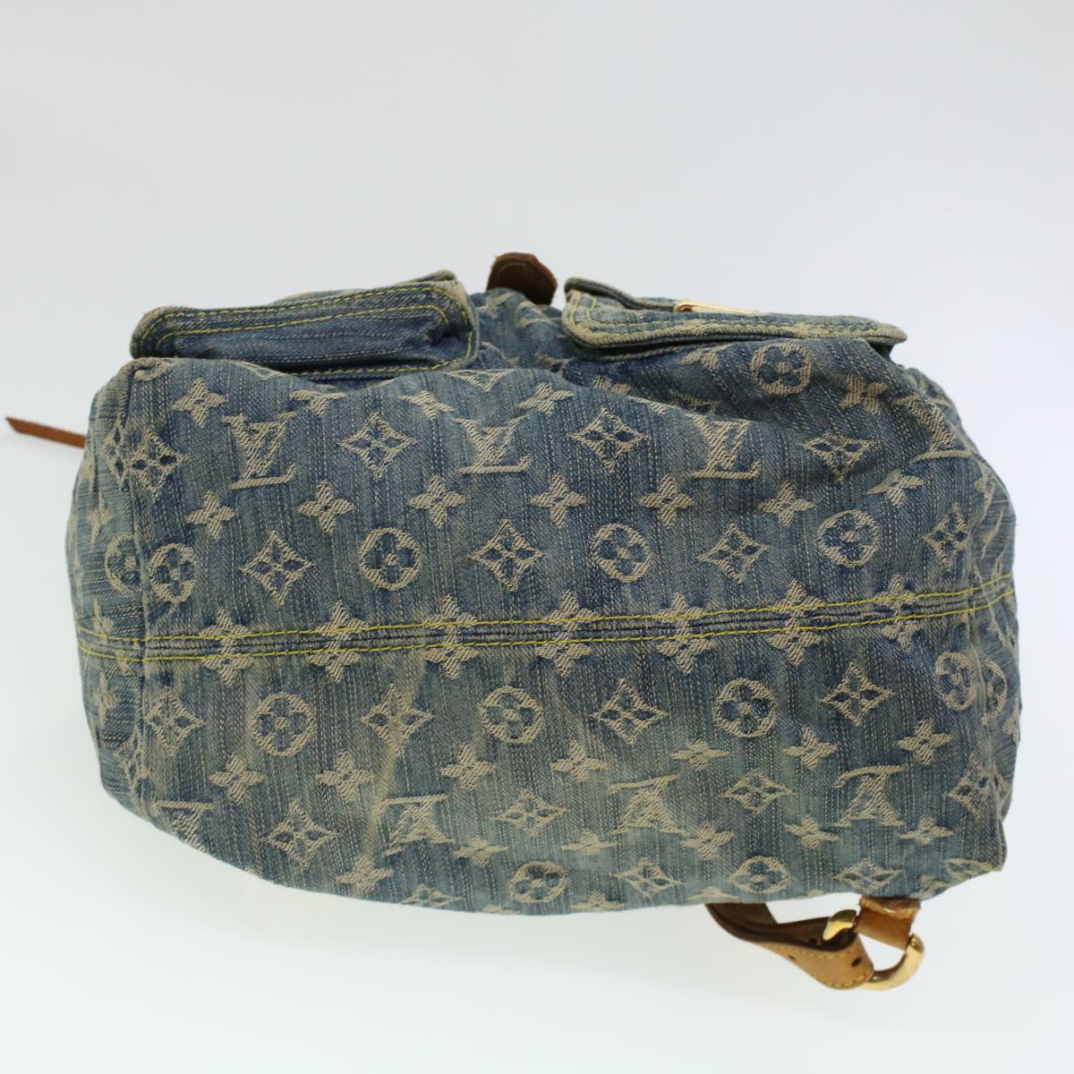 LOUIS VUITTON Monogram Denim Sac A Dos GM Backpack Blue M95056 LV bs6037