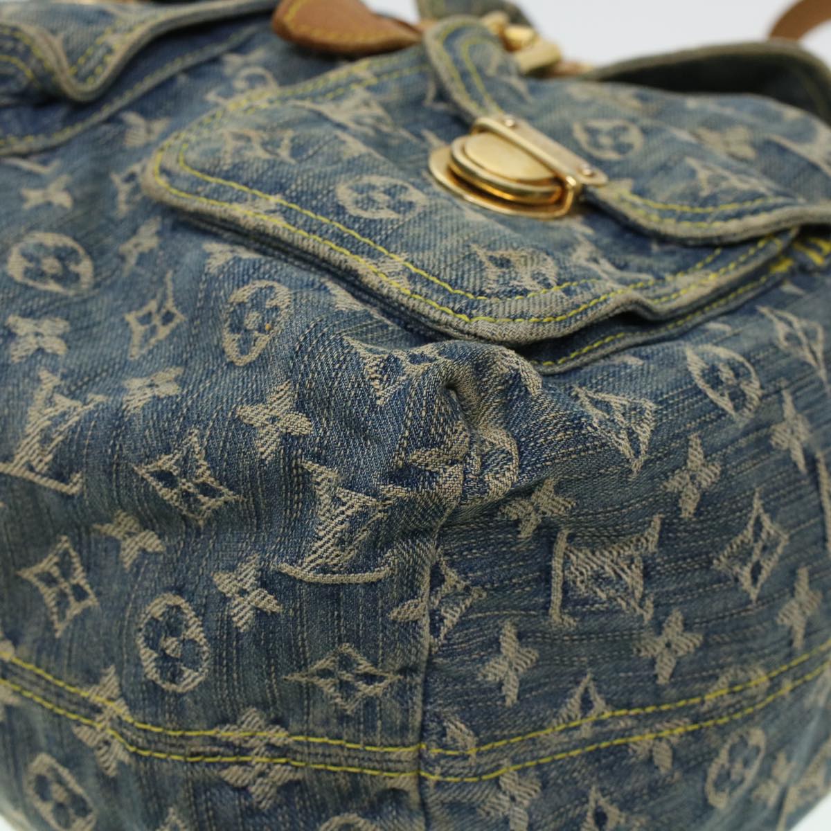 LOUIS VUITTON Monogram Denim Sac A Dos GM Backpack Blue M95056 LV bs6037