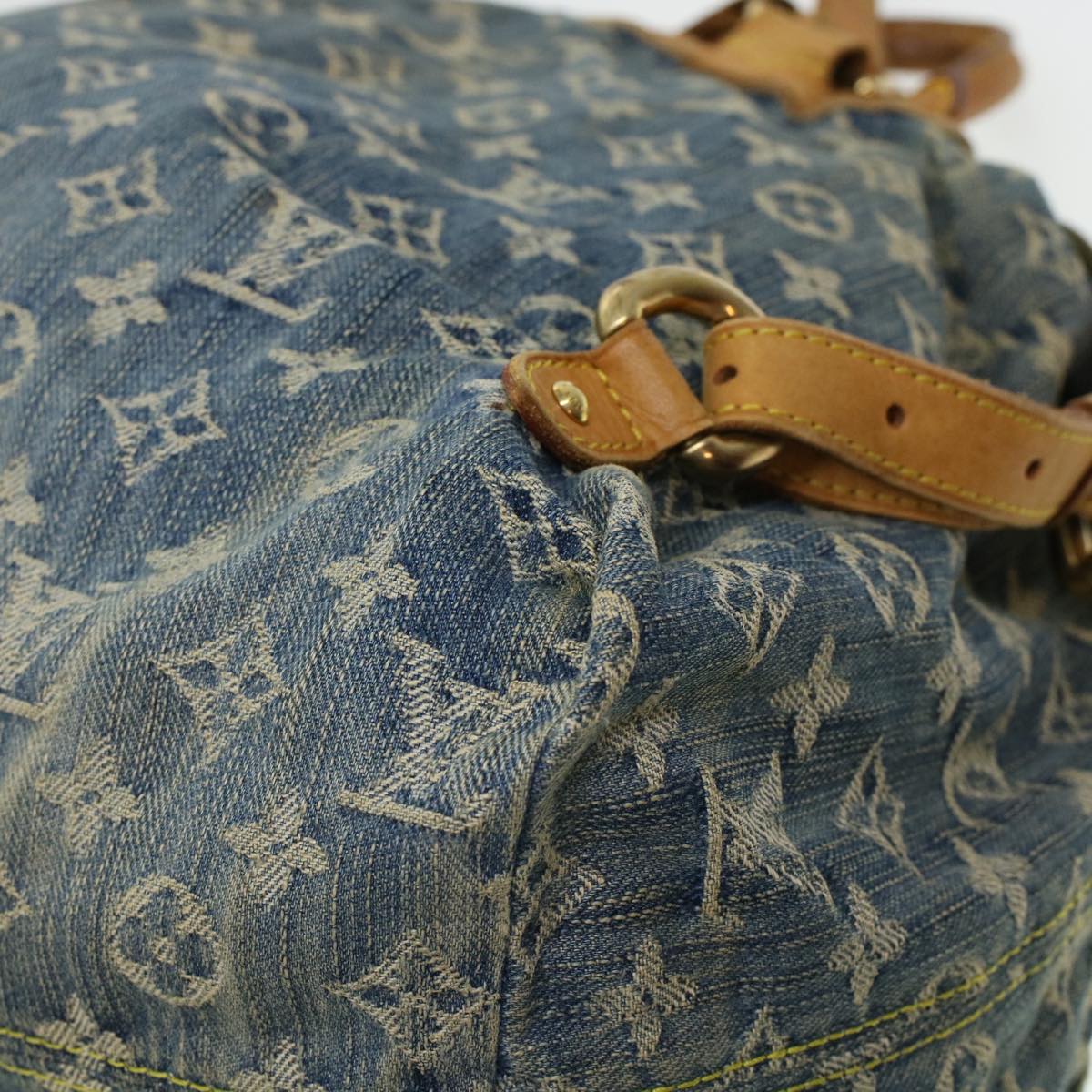 LOUIS VUITTON Monogram Denim Sac A Dos GM Backpack Blue M95056 LV bs6037