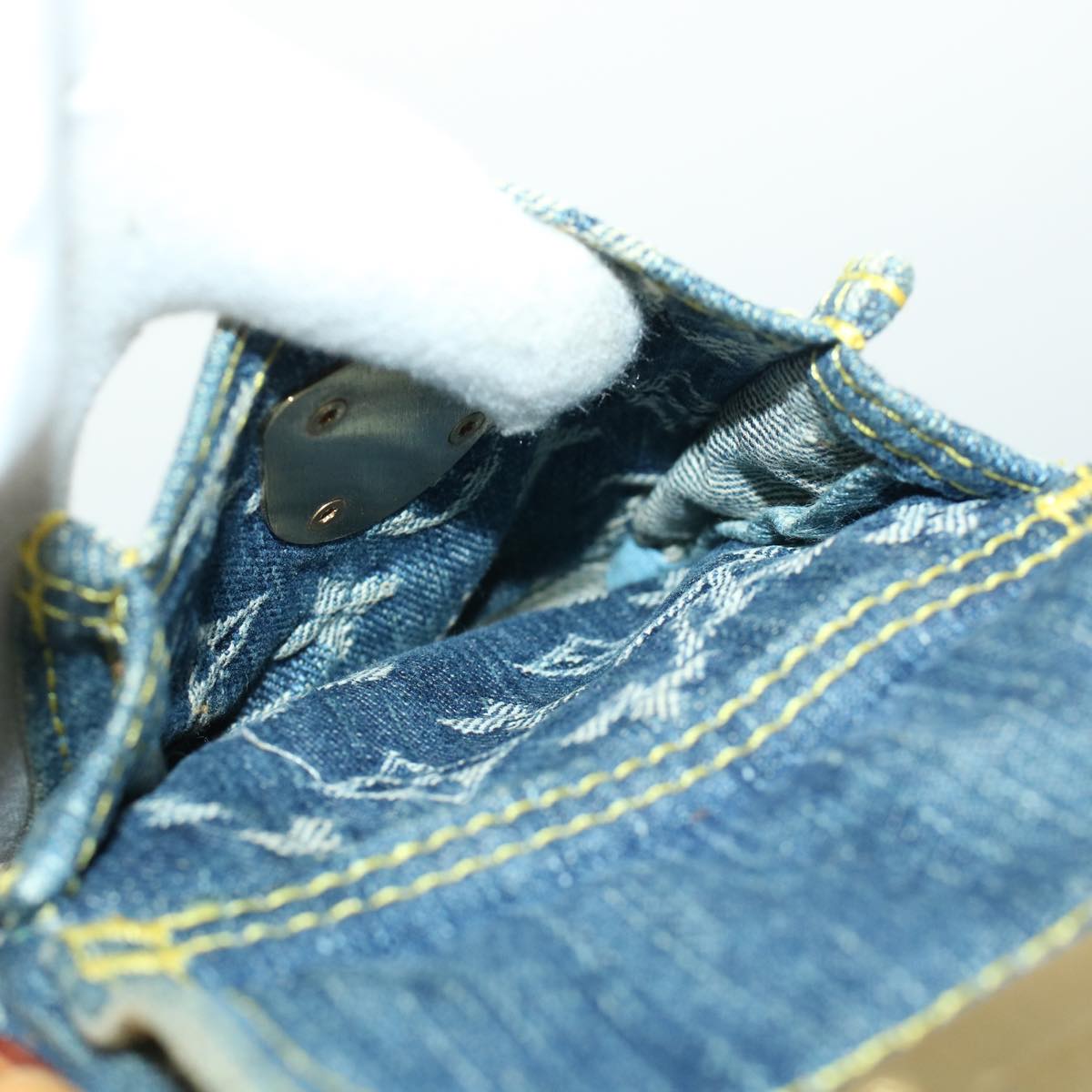 LOUIS VUITTON Monogram Denim Sac A Dos GM Backpack Blue M95056 LV bs6037