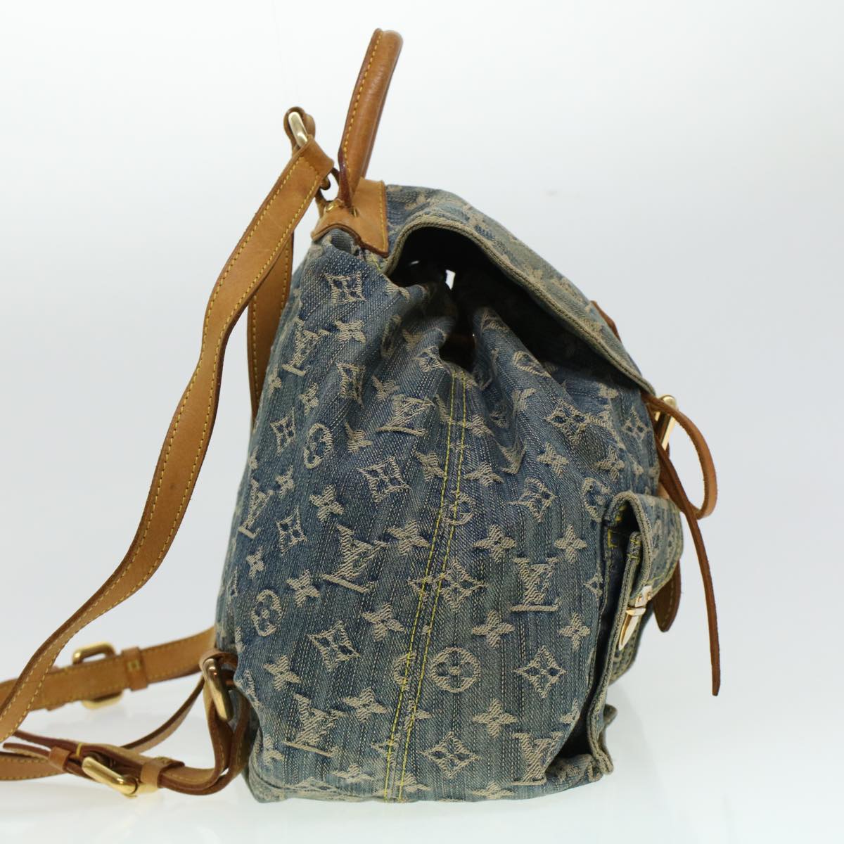 LOUIS VUITTON Monogram Denim Sac A Dos GM Backpack Blue M95056 LV bs6037