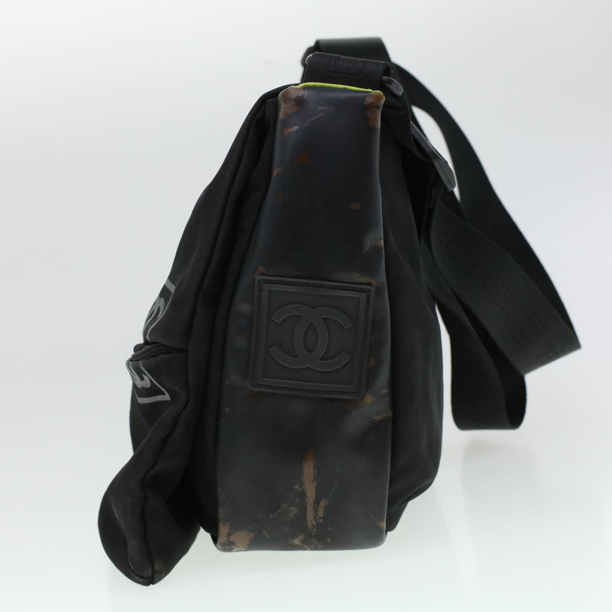 Luxury Chanel Shoulder Bag Nylon Black CC  bs6077