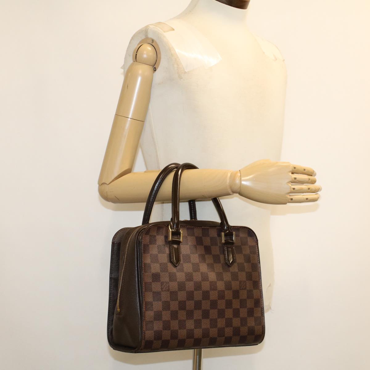 LOUIS VUITTON Damier Ebene Triana Hand Bag N51155 LV bs6136