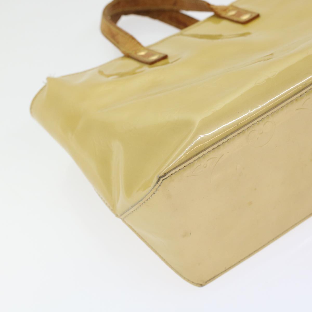LOUIS VUITTON Monogram Vernis Reade PM Hand Bag Beige M91334 LV bs6213