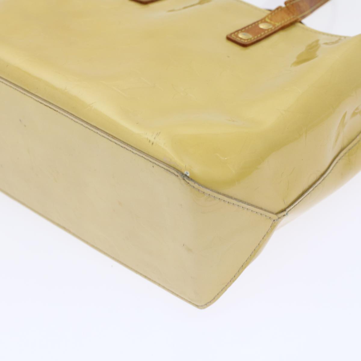 LOUIS VUITTON Monogram Vernis Reade PM Hand Bag Beige M91334 LV bs6213