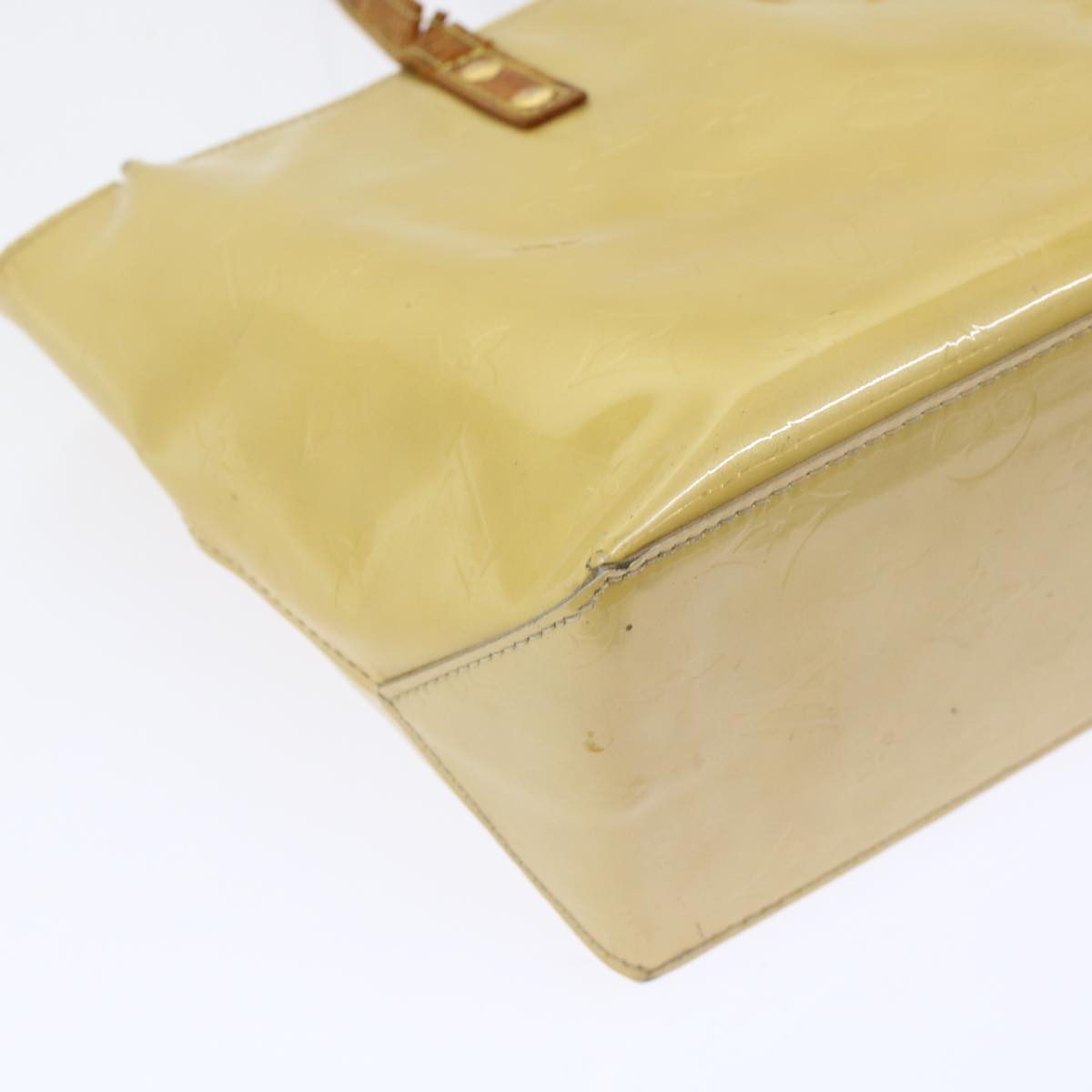LOUIS VUITTON Monogram Vernis Reade PM Hand Bag Beige M91334 LV bs6213