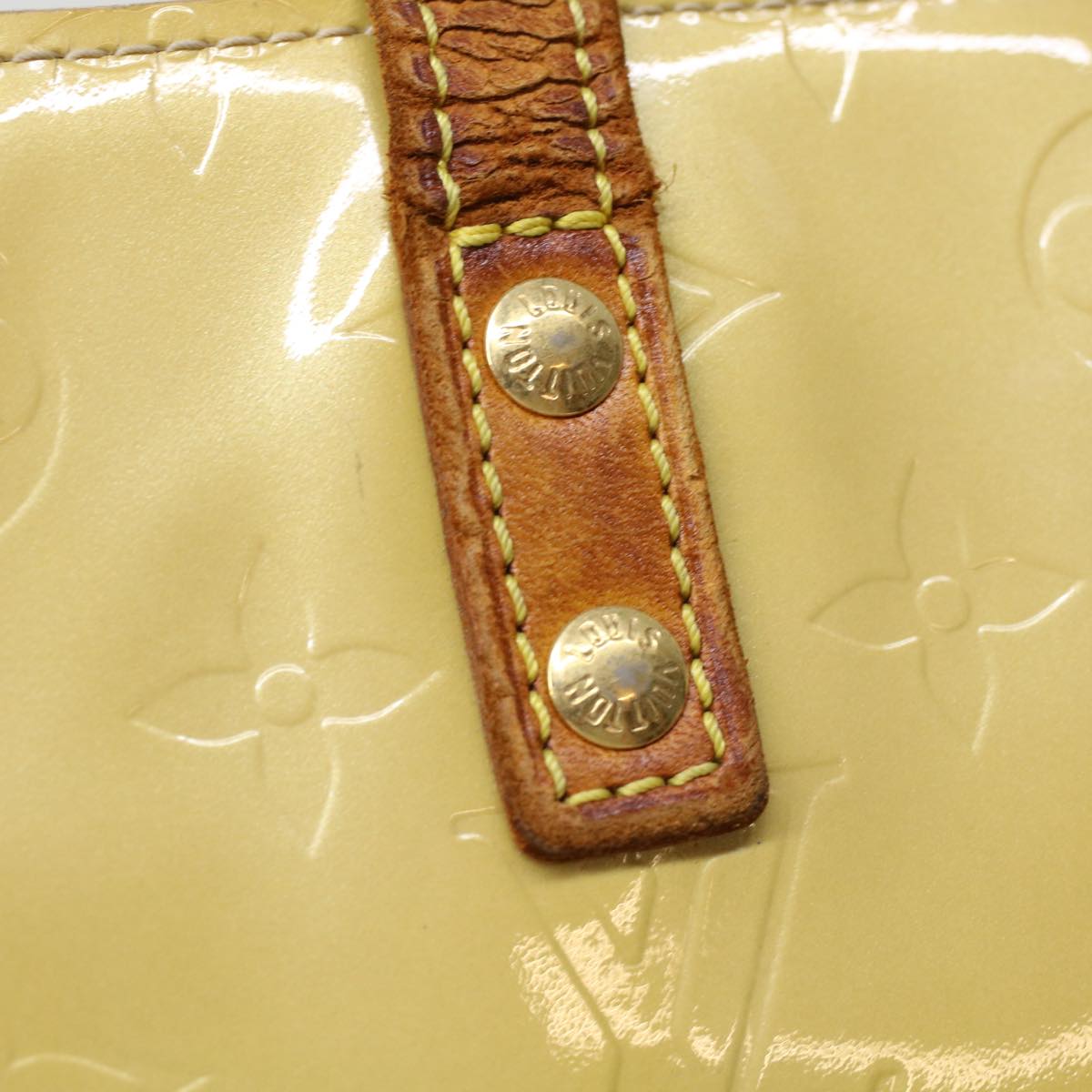 LOUIS VUITTON Monogram Vernis Reade PM Hand Bag Beige M91334 LV bs6213