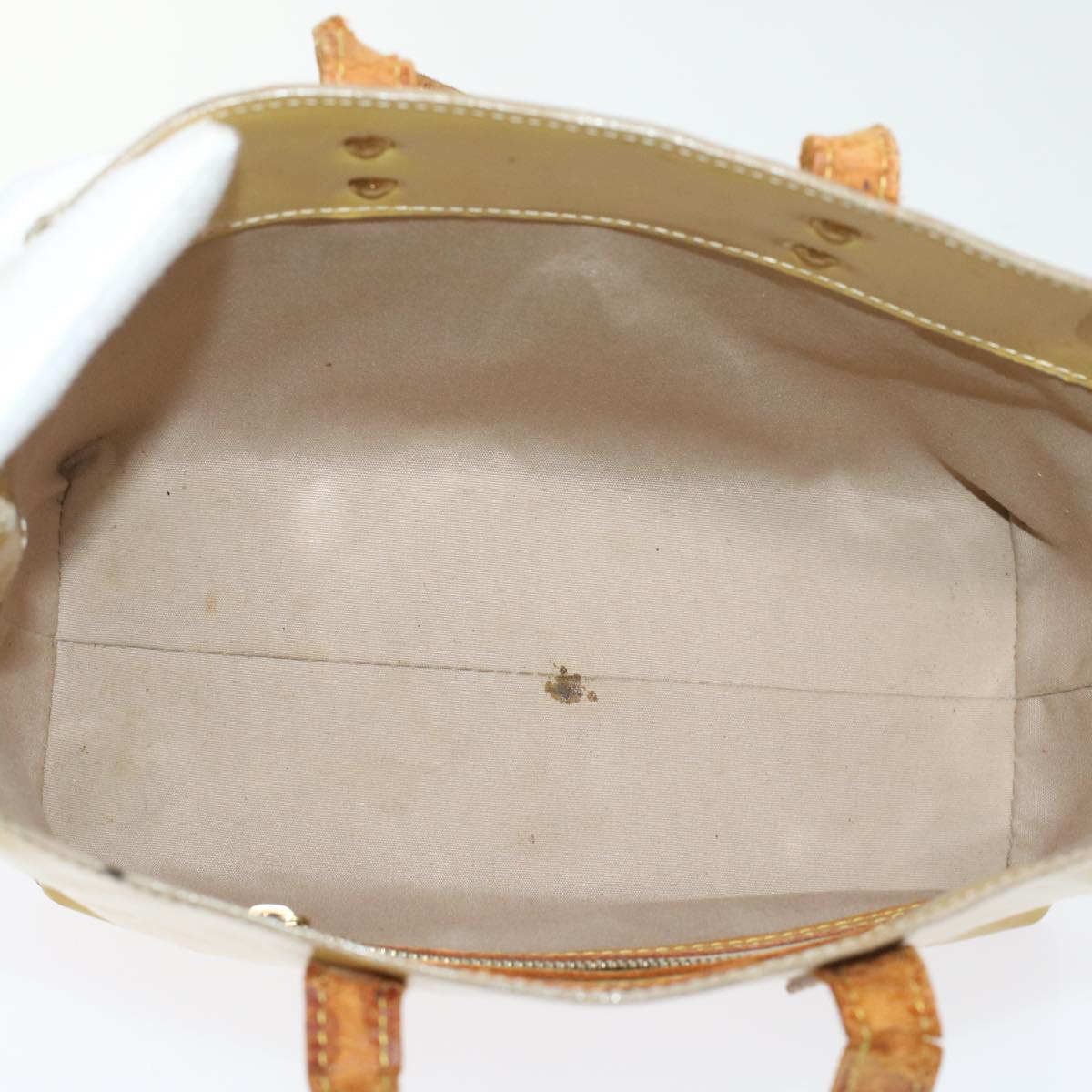LOUIS VUITTON Monogram Vernis Reade PM Hand Bag Beige M91334 LV bs6213
