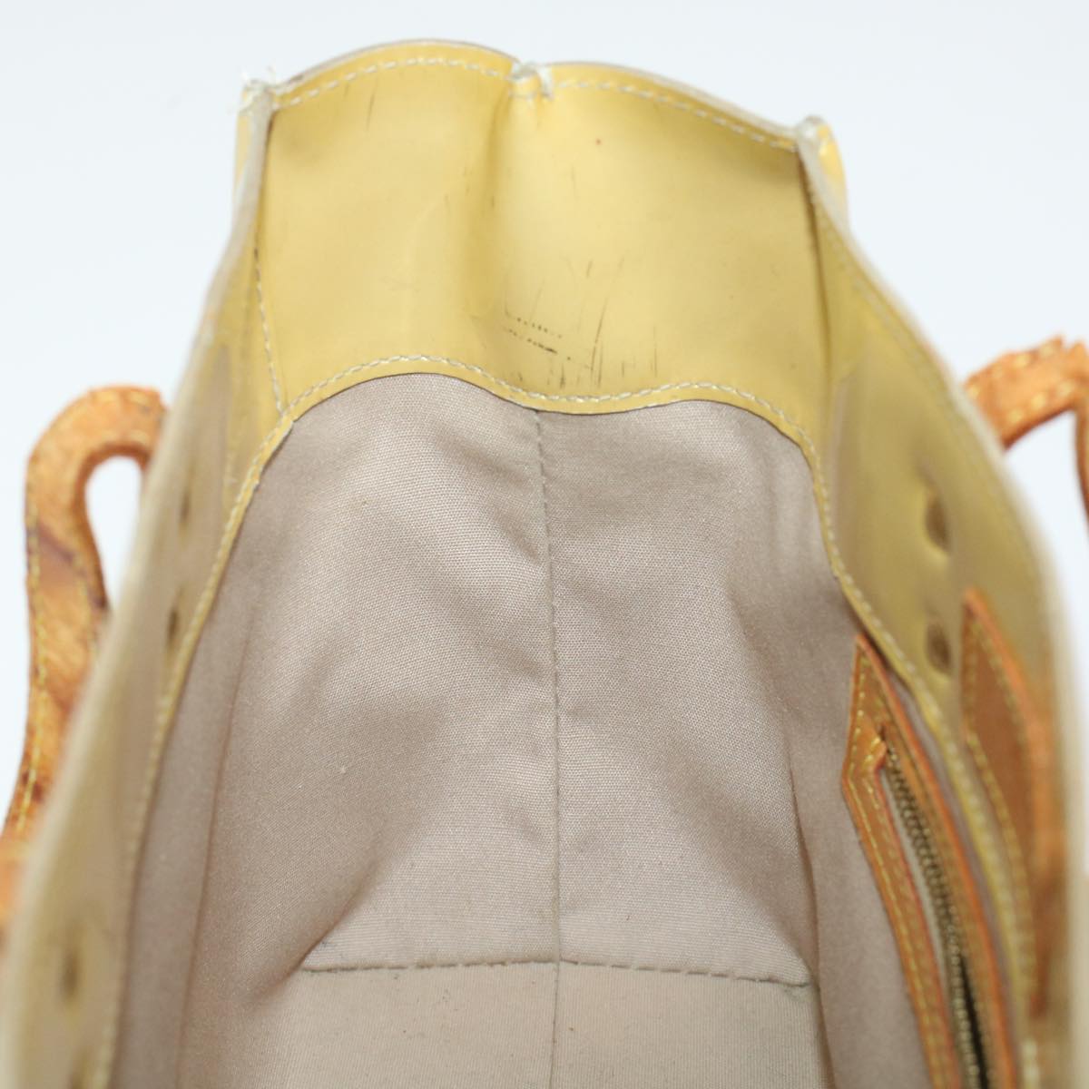 LOUIS VUITTON Monogram Vernis Reade PM Hand Bag Beige M91334 LV bs6213
