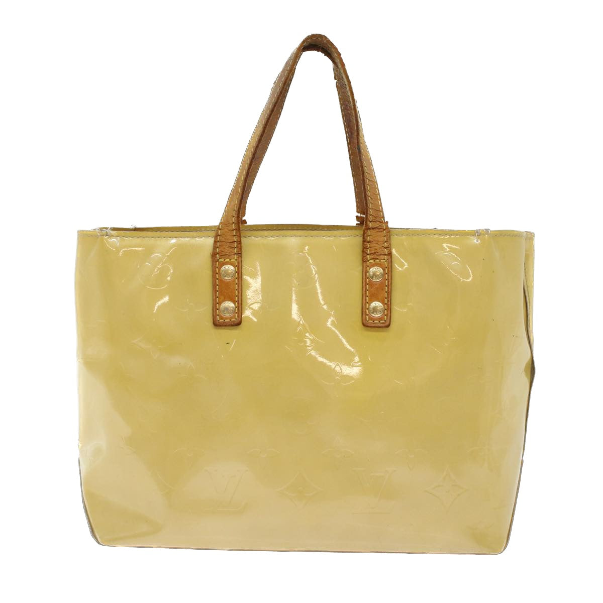 LOUIS VUITTON Monogram Vernis Reade PM Hand Bag Beige M91334 LV bs6213