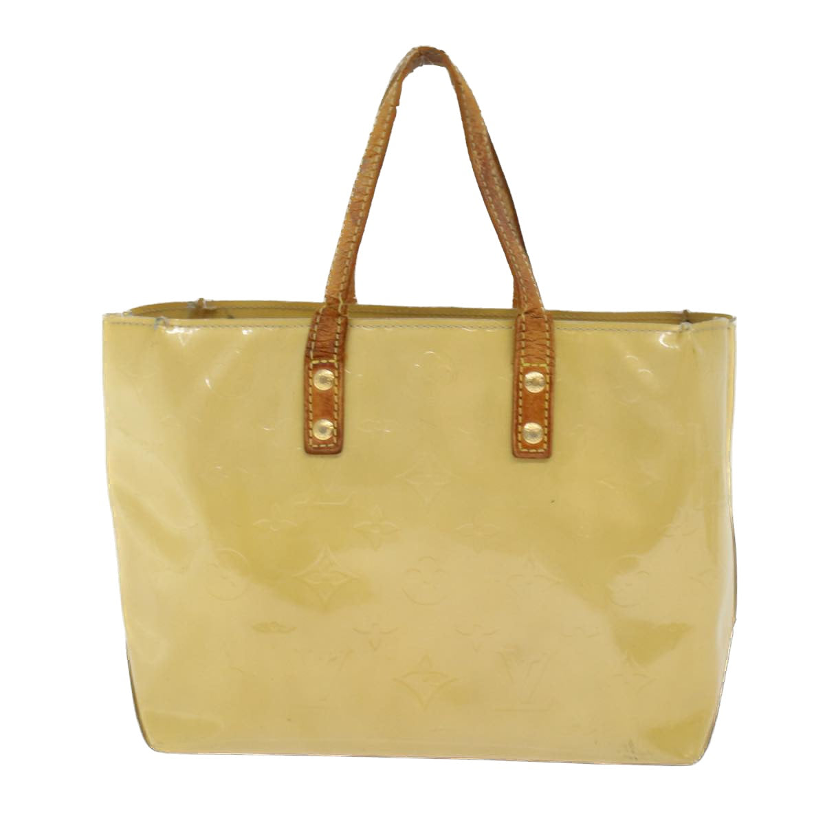 LOUIS VUITTON Monogram Vernis Reade PM Hand Bag Beige M91334 LV bs6213