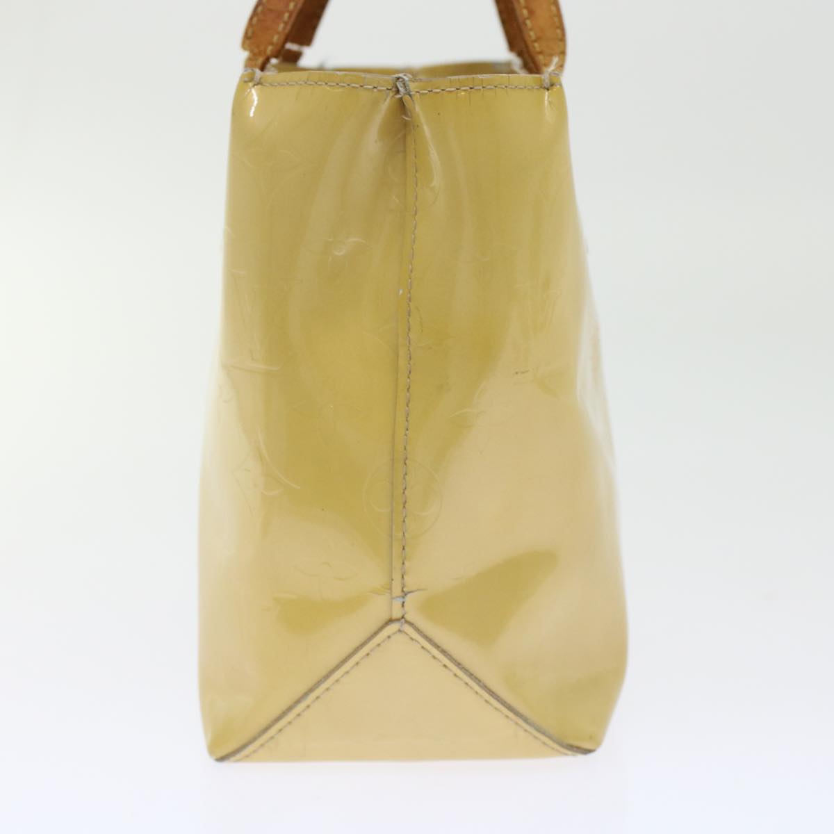 LOUIS VUITTON Monogram Vernis Reade PM Hand Bag Beige M91334 LV bs6213