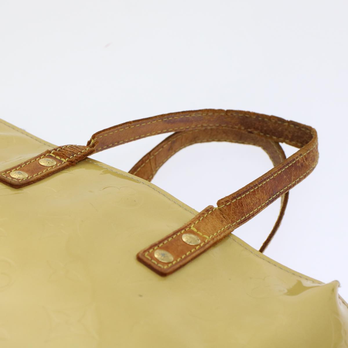 LOUIS VUITTON Monogram Vernis Reade PM Hand Bag Beige M91334 LV bs6213