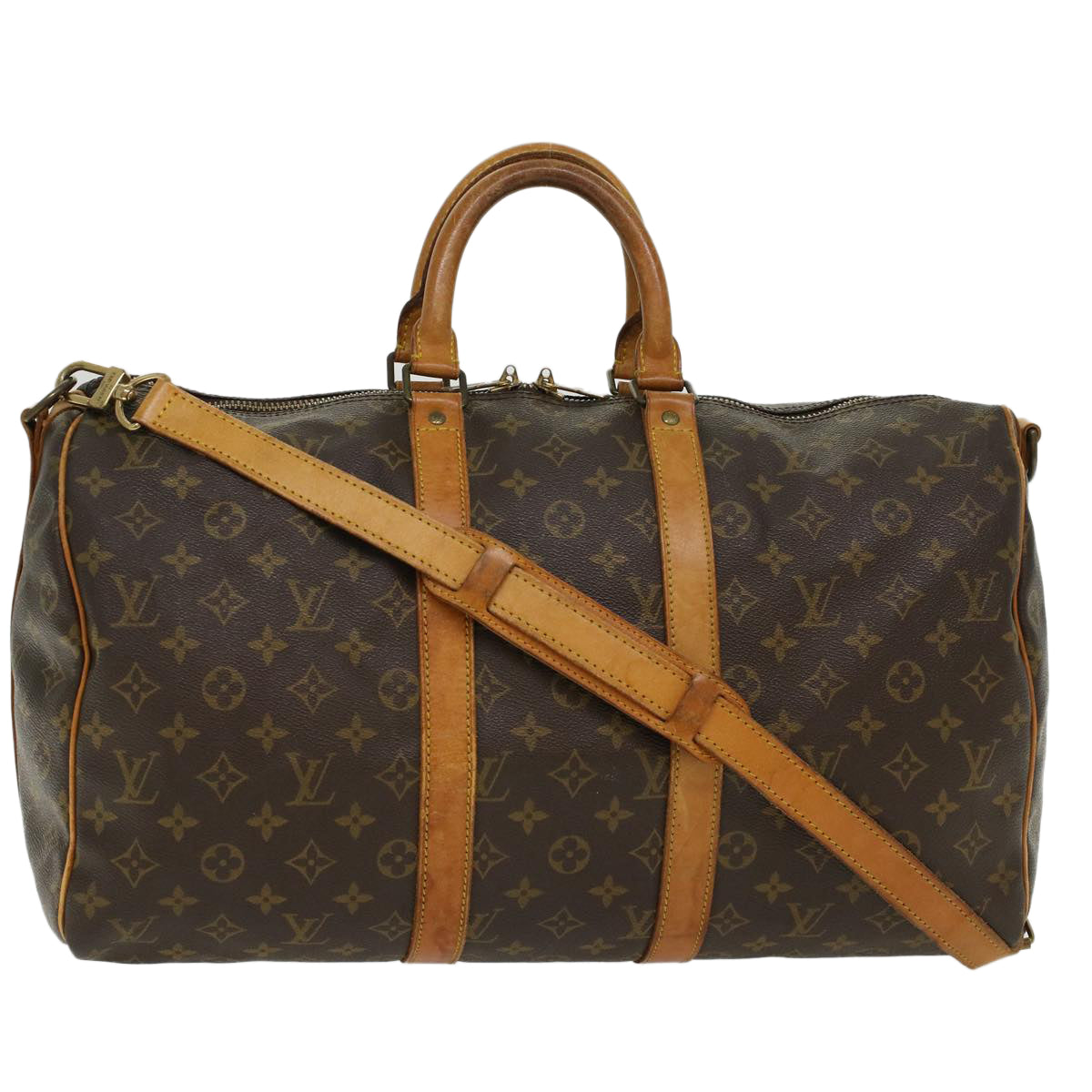 LOUIS VUITTON Monogram Keepall Bandouliere 45 Boston Bag M41418 LV bs6216