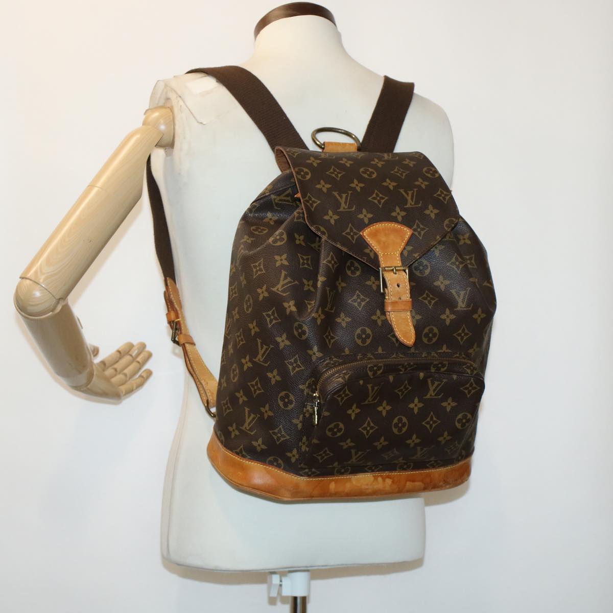 LOUIS VUITTON Monogram Montsouris GM Backpack M51135 LV bs6242