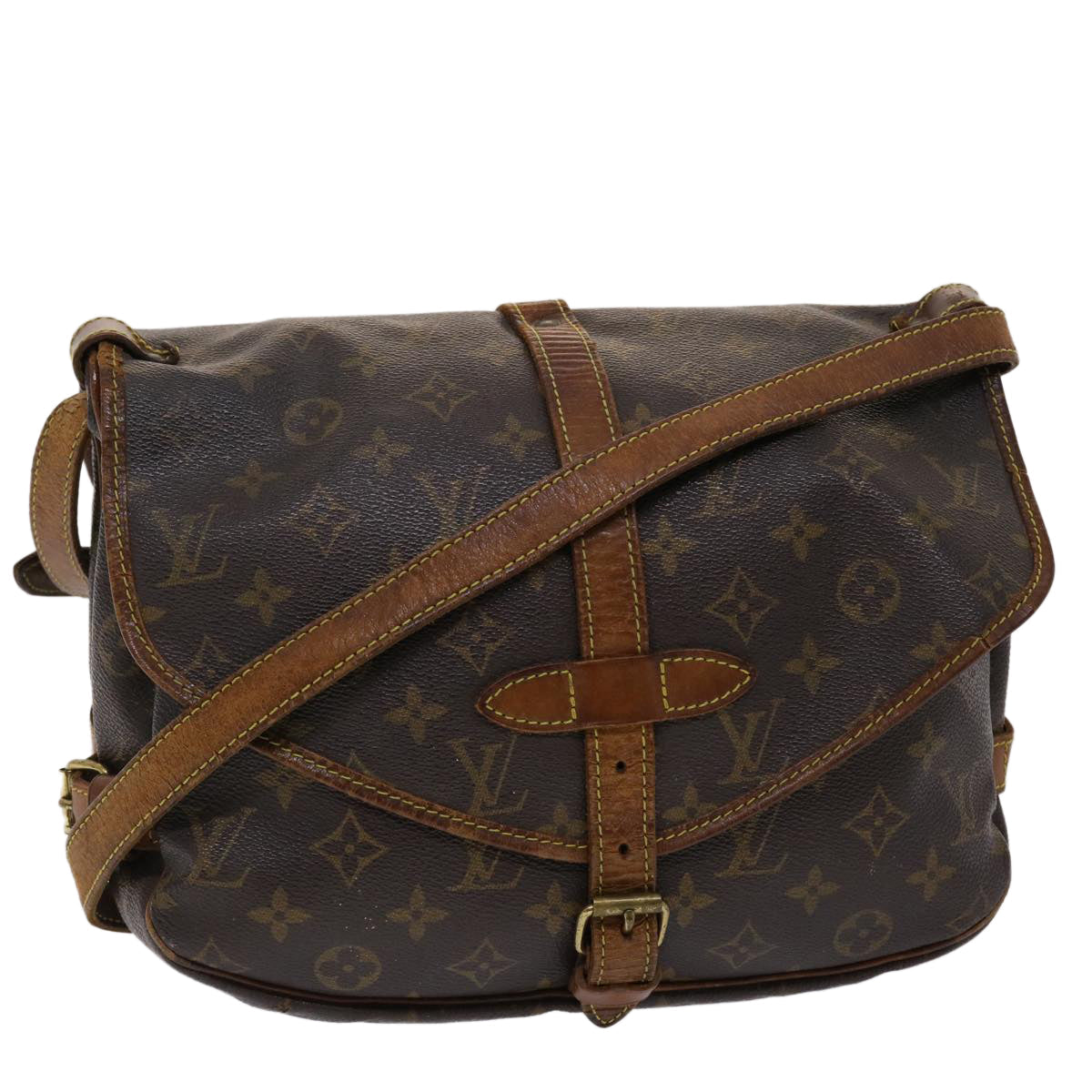 LOUIS VUITTON Monogram Saumur 30 Shoulder Bag M42256 LV bs6246