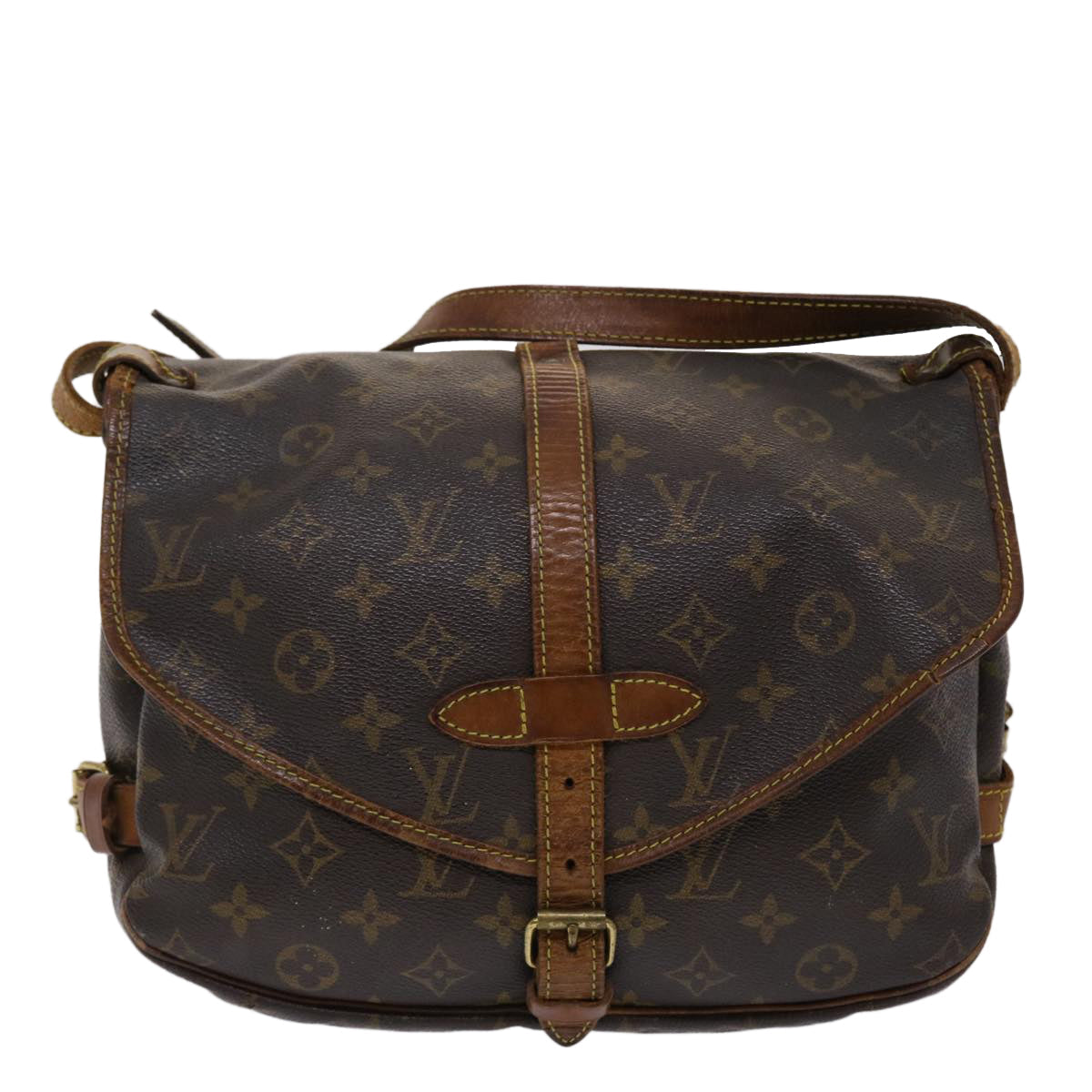 LOUIS VUITTON Monogram Saumur 30 Shoulder Bag M42256 LV bs6246