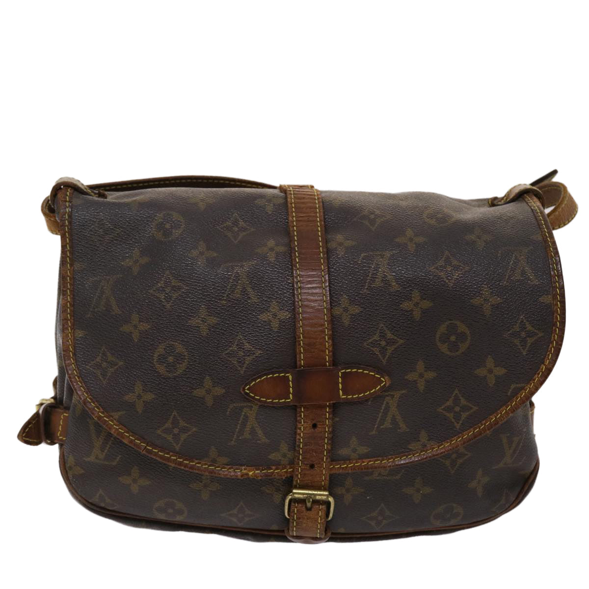 LOUIS VUITTON Monogram Saumur 30 Shoulder Bag M42256 LV bs6246