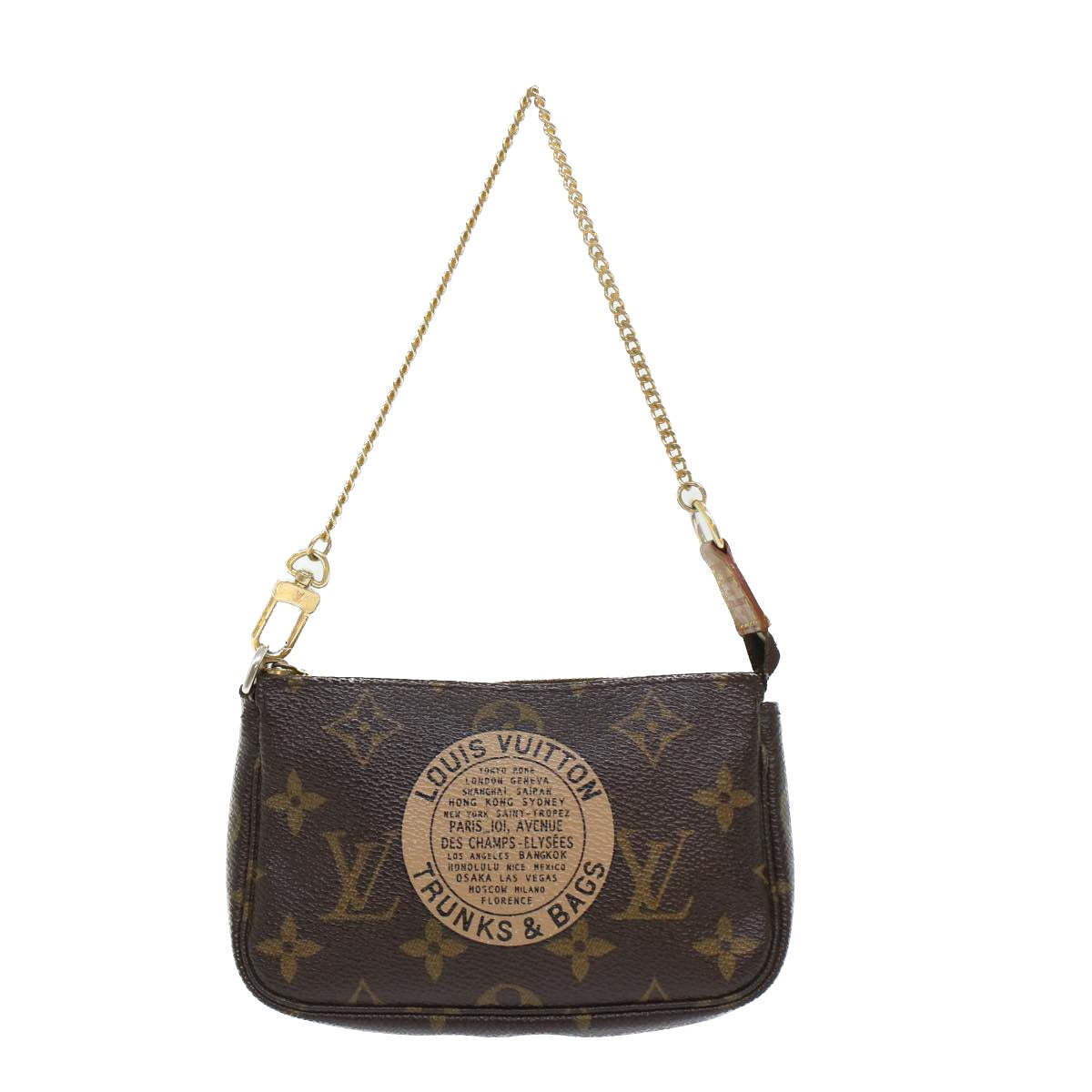 LOUIS VUITTON Monogram T&B Mini Pochette Accessoires Pouch M60153 LV bs6287