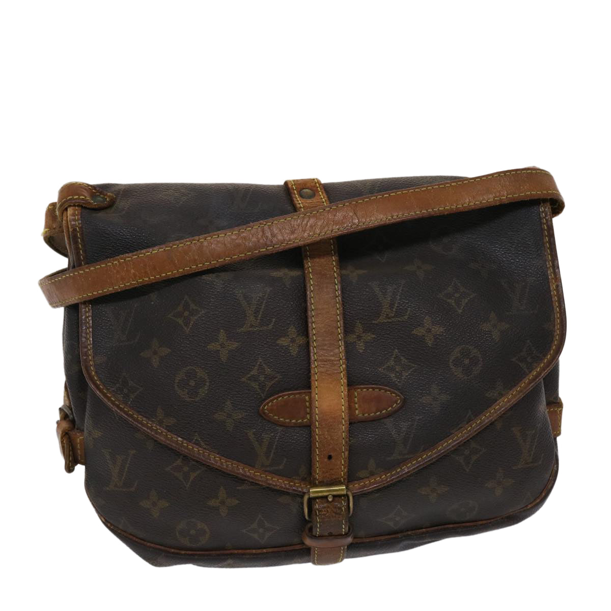 LOUIS VUITTON Monogram Saumur 30 Shoulder Bag M42256 LV bs6306