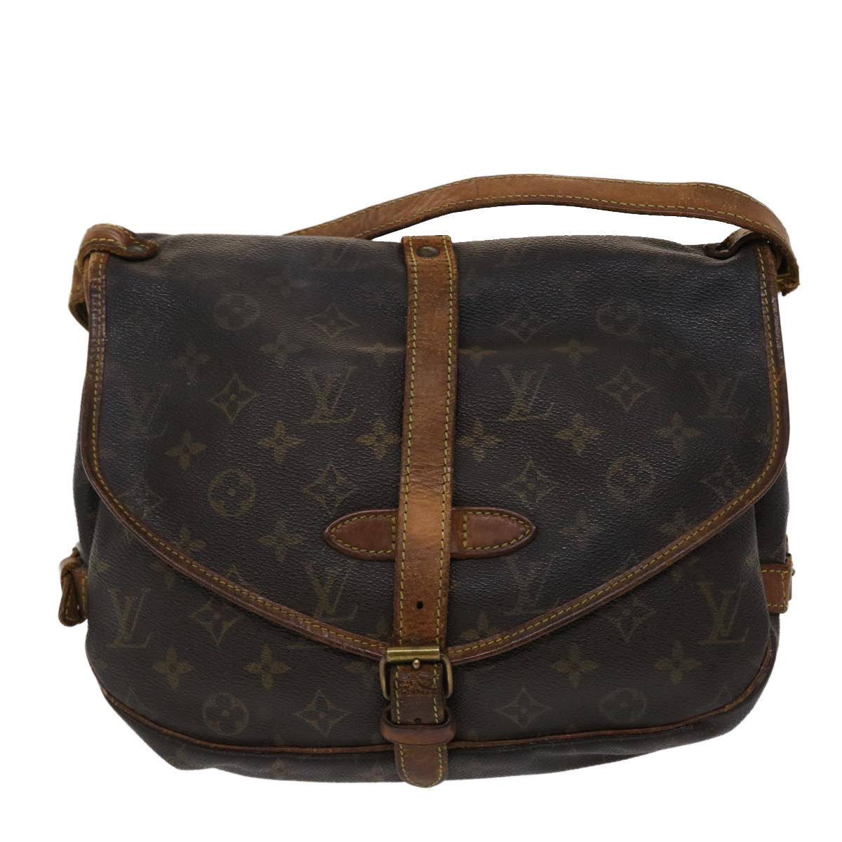 LOUIS VUITTON Monogram Saumur 30 Shoulder Bag M42256 LV bs6306